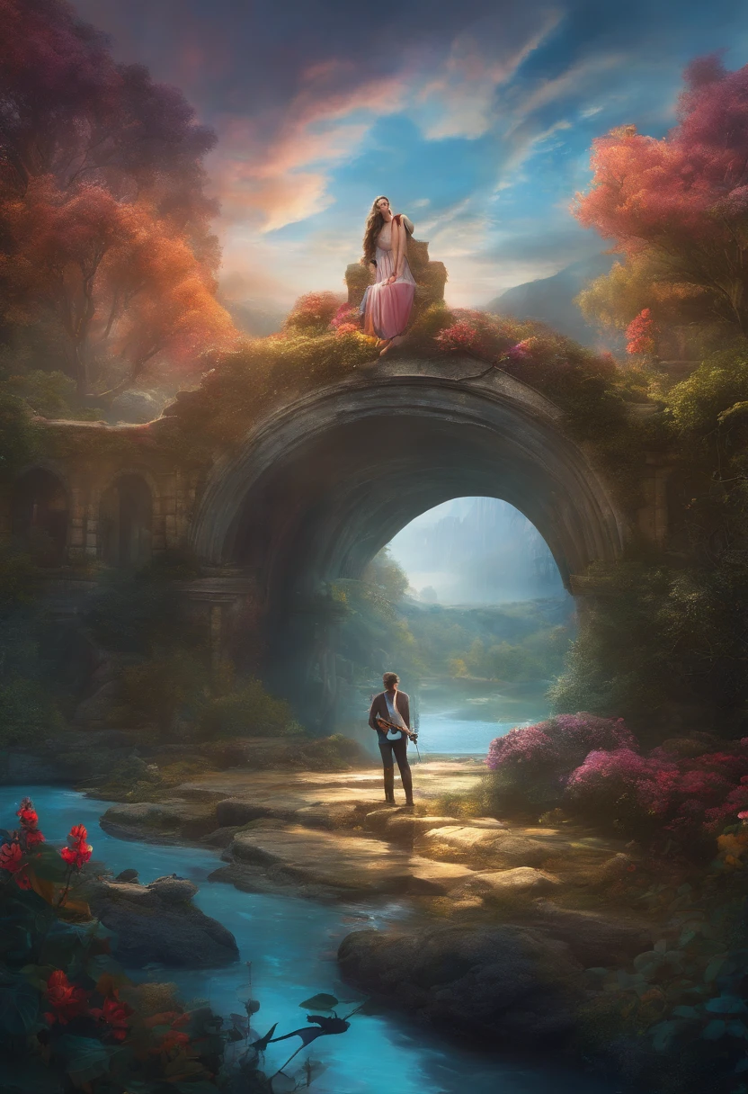 prompts:
- A girl with blue hair, wearing a red cape, holding a staff, standing in a magical forest
- A medium of digital art, with vibrant colors, depicting a futuristic cityscape
- A detailed portrait of a woman with piercing blue eyes, flowing blonde hair, and a serene expression
- A girl with angel wings, surrounded by golden sunlight, floating in the sky
- A surreal landscape with floating islands, waterfalls, and vibrant flowers
- An abstract painting with bold brushstrokes and a mix of vibrant colors, depicting a sense of energy and movement
- A black and white photograph of an old, abandoned building, capturing the eerie atmosphere
- A still life of a vase of flowers, with soft lighting and delicate details
- A realistic portrait of a man, capturing every wrinkle and expression on his face
- An anime-style illustration of a group of friends, laughing and having fun at a picnic
- A sci-fi concept art of a spaceship, with sleek and futuristic design, flying through space
- A horror-themed artwork, featuring a haunted house and eerie shadows
- A landscape painting of a peaceful countryside, with rolling hills and a tranquil river
- A portrait of a musician playing a passionate violin solo, with dramatic lighting and dynamic brushstrokes
- A underwater scene, with colorful coral reefs and exotic fish swimming in the clear blue water
- A still life of a bowl of fruit, with realistic textures and soft, diffused lighting
Please note that these prompts are just suggestions and you can modify them or come up with your own prompts based on the given theme. Remember to include at least 5 specific details in the prompt and follow the prompt format requirements.