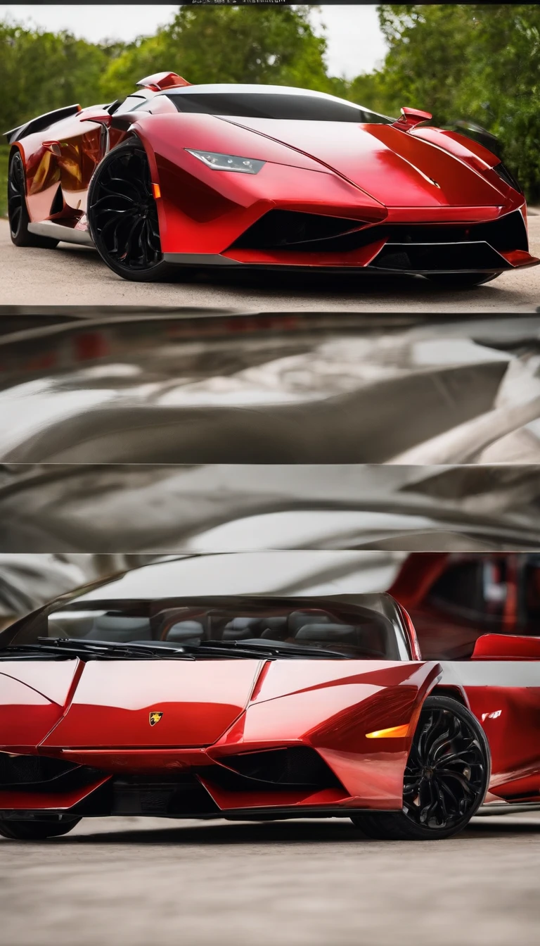 Bolides　super car　Lamborghini similar　red　streamline