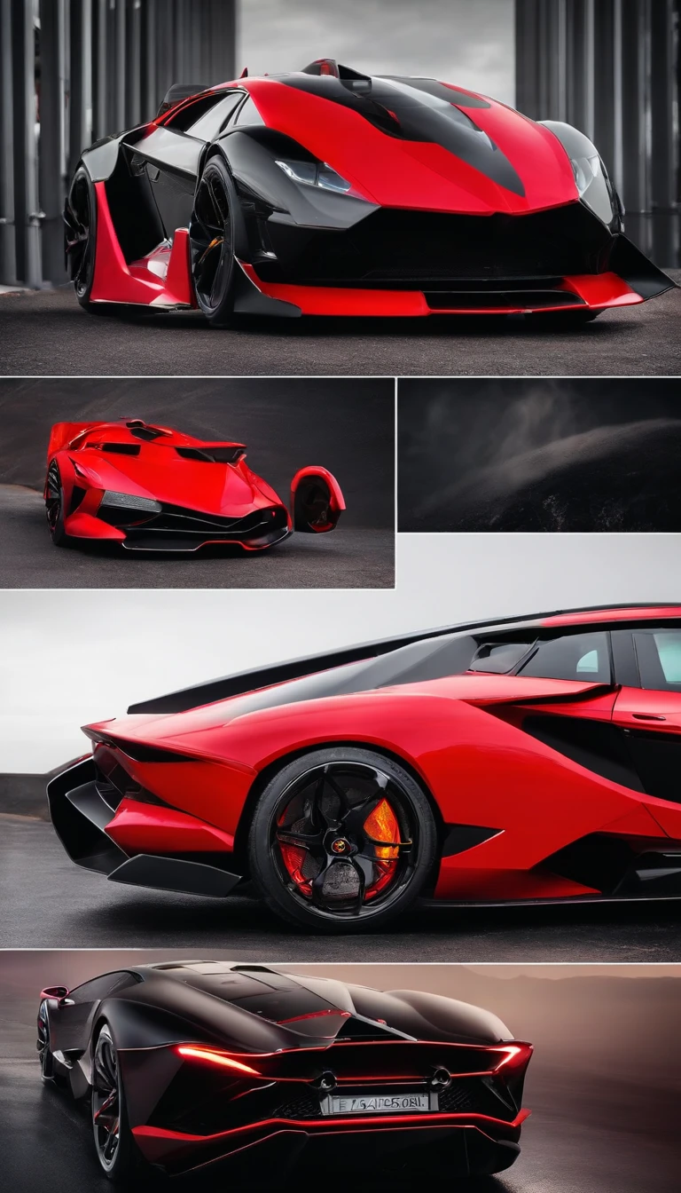 Bolides　super car　Lamborghini similar　red　streamline