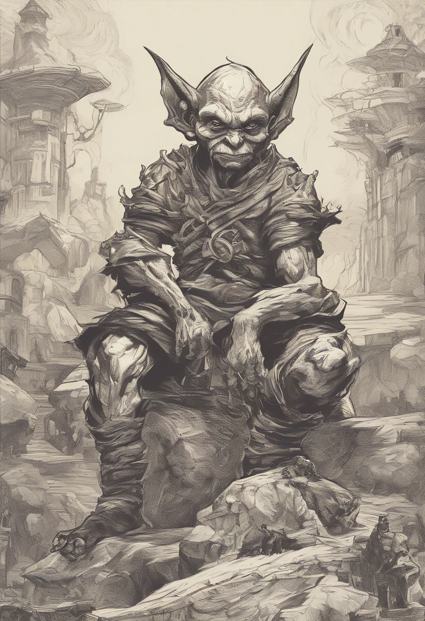 Vector art of goblin art with ultra deatil art