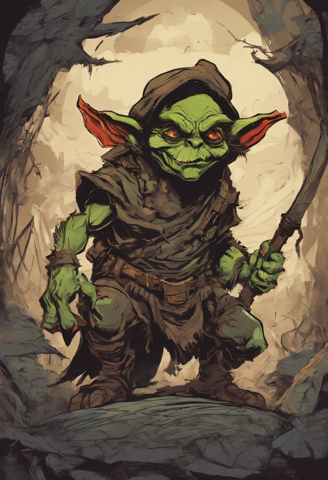 Vector art of goblin  art with ultra deatil art