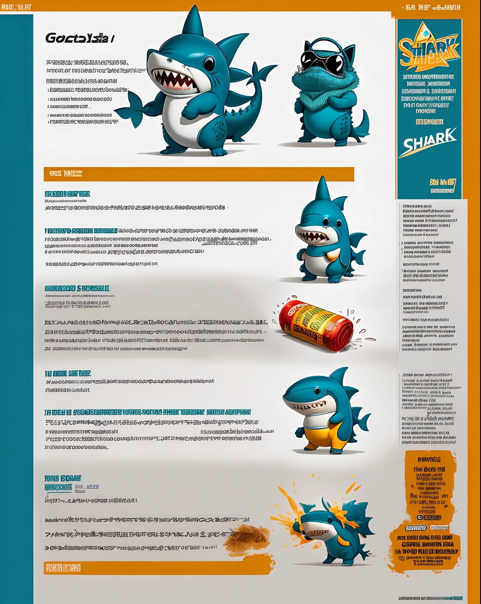 Create an athletic shark mascot for a sports nutrition product line. Make sure he looks healthy and motivated and charismatic