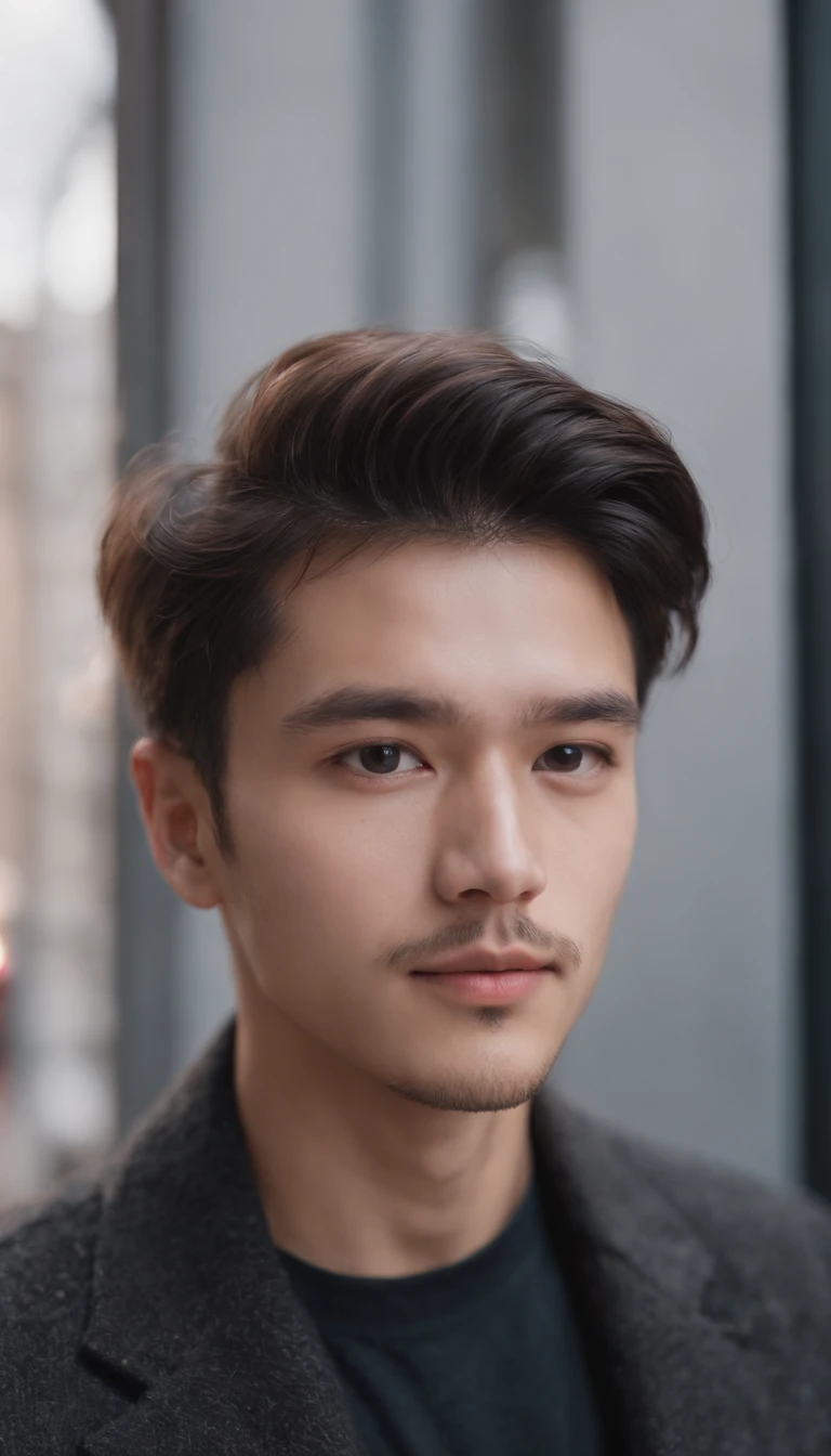 20 year old man Instagram influencer, small beard, Perfect Lighting, deepshadow, Best Quality, masutepiece, 超A high resolution, Photorealistic, thin body type, round face, black untidy hair, light brown skin