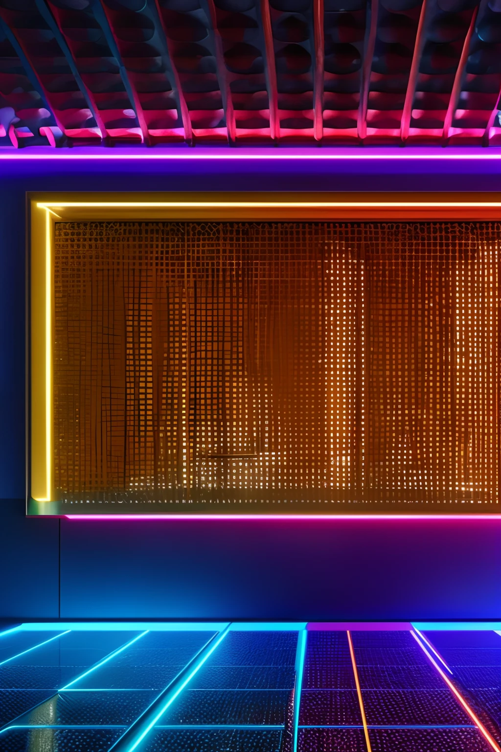 bar of a nightclub, hidden door, UHD, ultra rendered, high detail, neon, perfectly rendered, fun, hyped up, hidden bar, full detail, glass, wall, with sticker and sign, colorfull