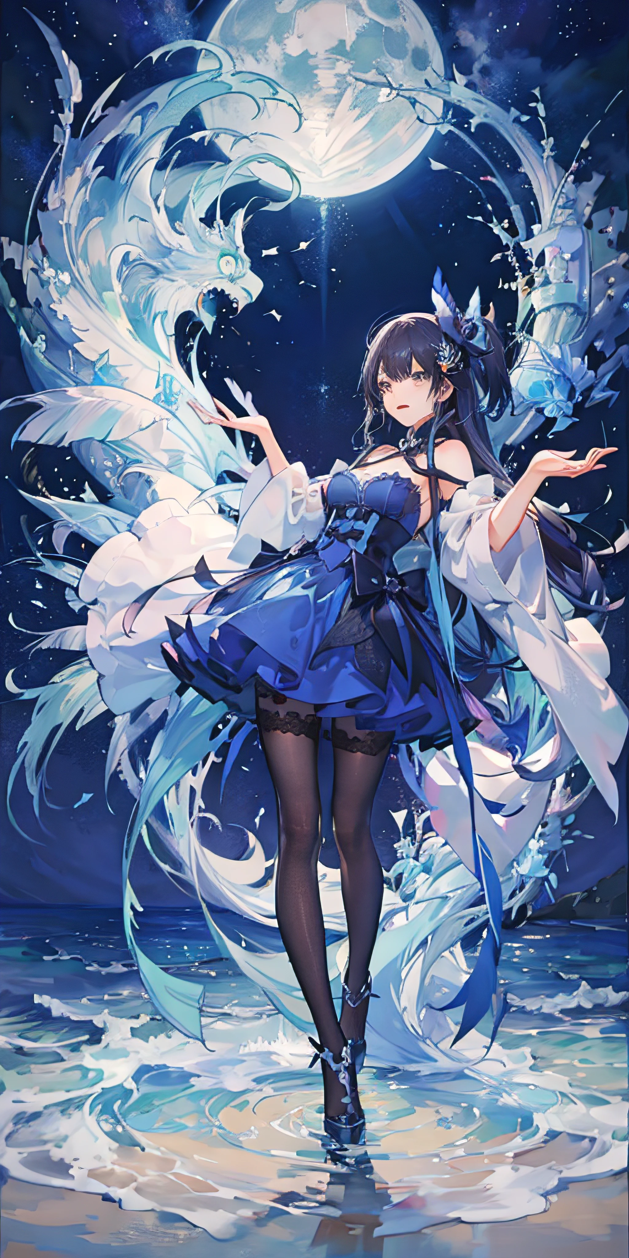 Leprechauns in the forest,Blue Iris,Blue Iris Narcissus Fairy,detail,in battle,full-body shot,grace,gentle