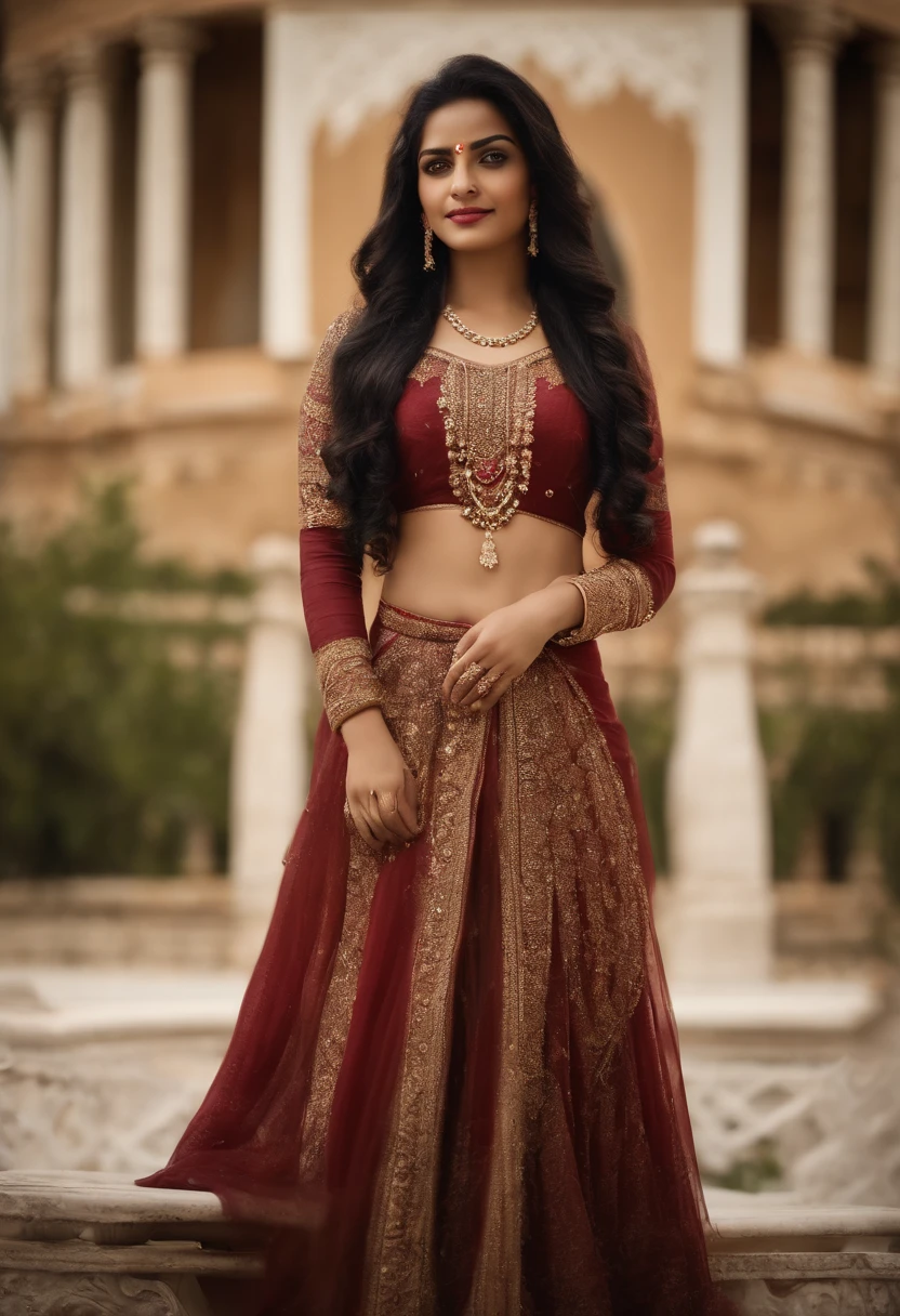 masterpiece), best quality, expressive eyes, perfect face, 1 girl, solo, Princess of ancient India, 20 years old, , pubic hair,medium breasts, big hips , glamorous, alluring, shapely, dark royal place, innocent, Pure, delicate, portrait, cold light, frontal, Natural posture, Proportional body, perfect body figure, epic, Epic, myth, royal, Metallic light, Regal, nobility, sitting on throne, open legs,