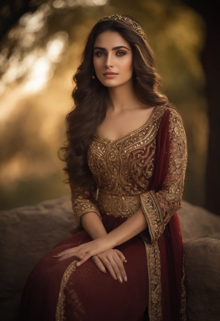 masterpiece), best quality, expressive eyes, perfect face, 1 girl, solo, Princess of ancient Iran, 20 years old, , pubic hair,medium breasts, big hips , glamorous, alluring, shapely, dark royal place, innocent, Pure, delicate, portrait, cold light, frontal, Natural posture, Proportional body, perfect body figure, epic, Epic, myth, royal, Metallic light, Regal, nobility, sitting on throne, open legs,