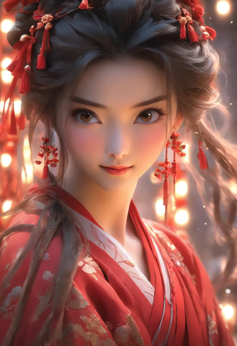 best quality, masterpiece, highres, 1girl, china hanfu,chinese architect background, red scarf, hair ornament,necklace, jewelry,Beautiful face,upon_body, tyndall effect,photorealistic, dark studio, rim lighting, two tone lighting,(high detailed skin:1.2), 8k uhd, dslr, soft lighting, high quality, volumetric lighting, candid, Photograph, high resolution, 4k, 8k, Bokeh,red lingerie girl