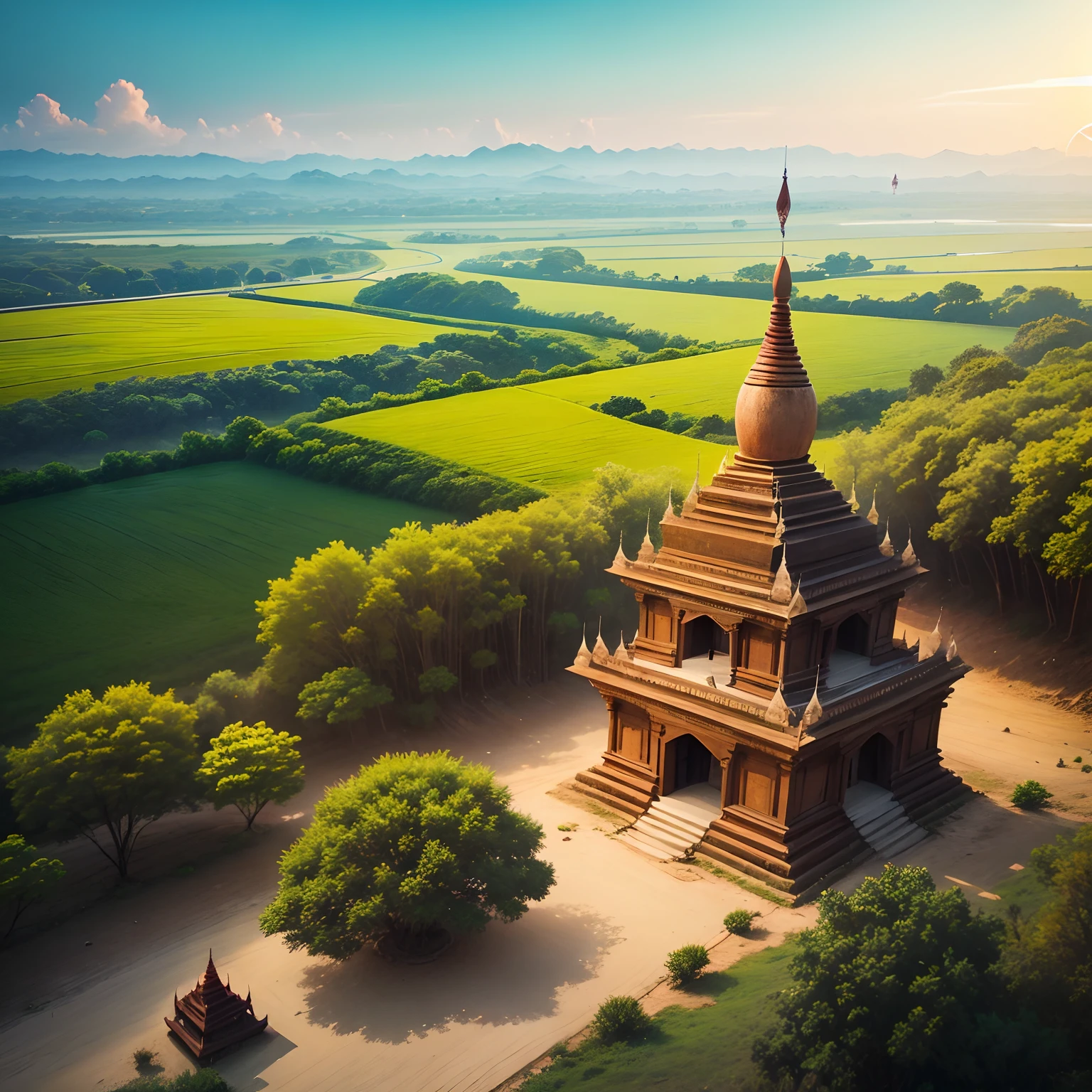 myanmar Bagan bagoda nature light