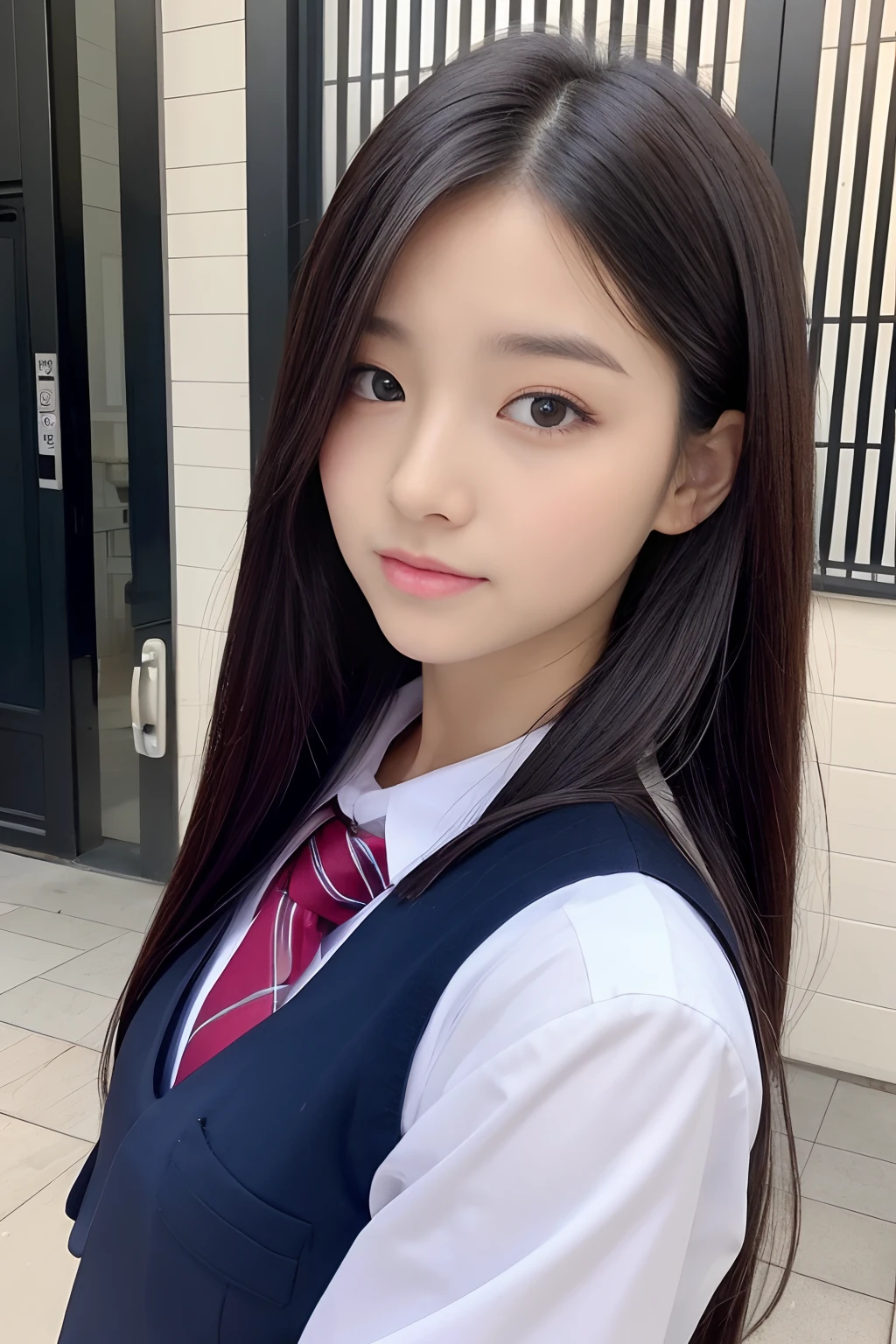 Beautiful girl with double eyelids