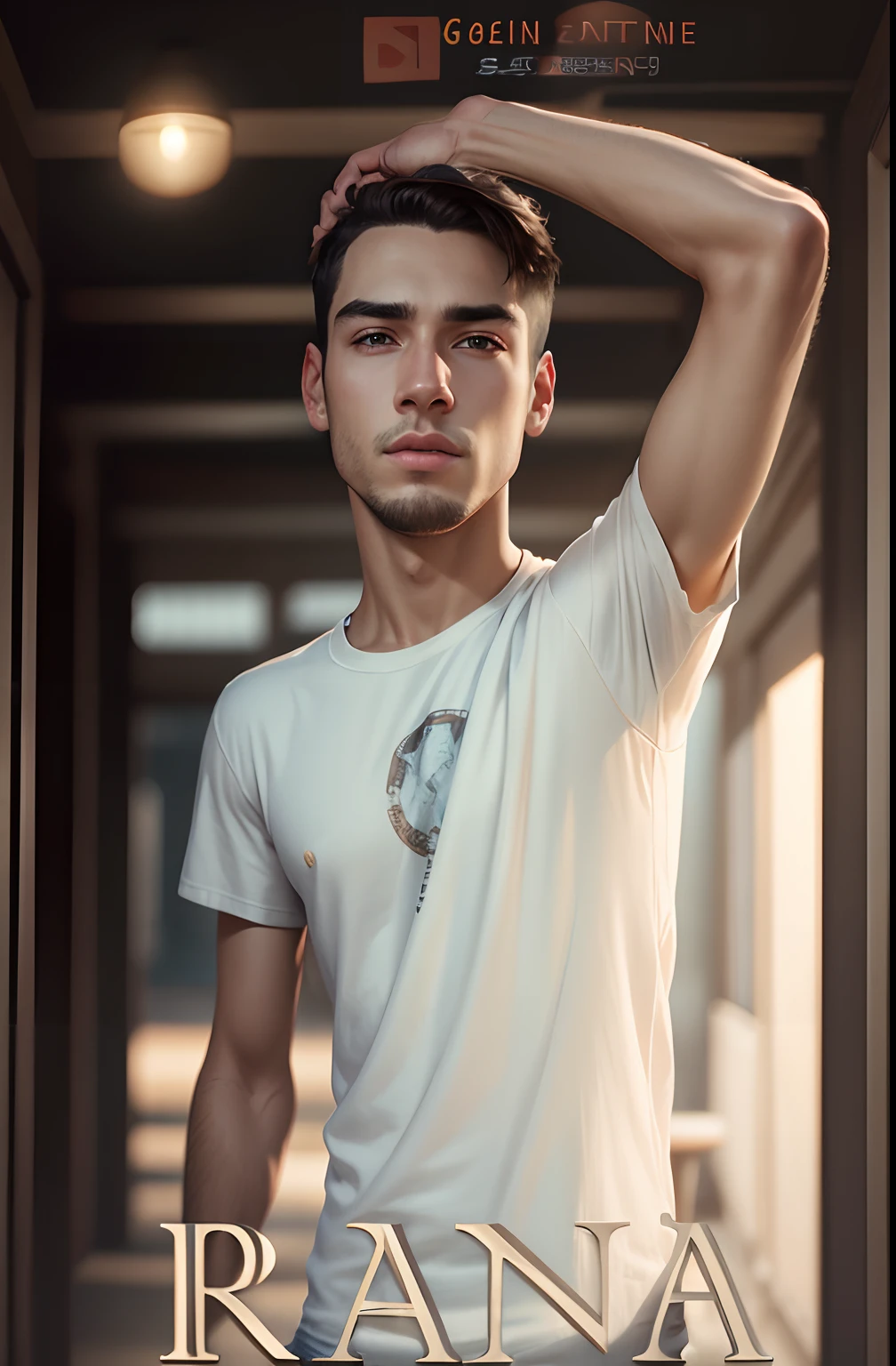 Handsome boy realistic face cinematic quality portrait blur smooth hair denim jacket t shirt smooth dinemic ultra cinematic quality
