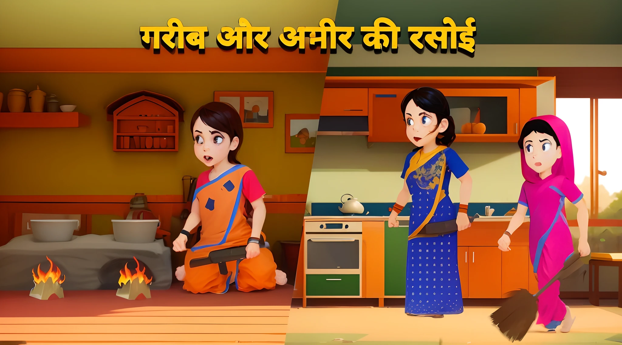 Make this image into high quality realistic  cartoon change this image background ultra realistic effect , beautiful