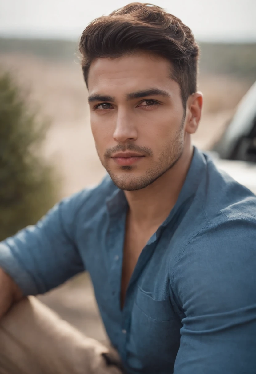 arafed man in a blue shirt sitting in a car, andres rios, headshot profile picture, professional profile picture, christian orrillo, 2 7 years old, 2 8 years old, profile picture, khyzyl saleem, 2 9 years old, professional picture, taken in the early 2020s, very very high quality picture, profile image