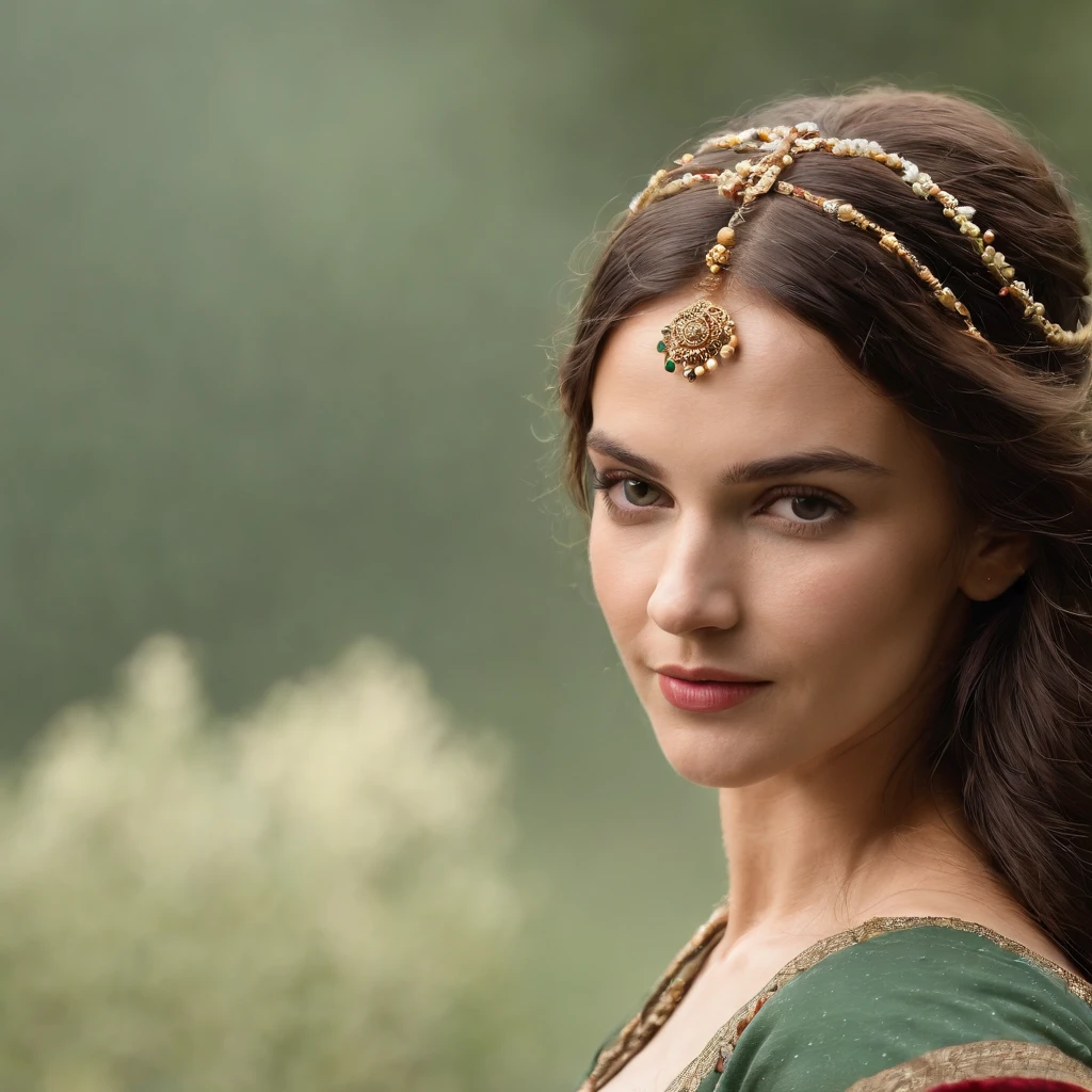 (((uma ferida avermelhada profunda atravessa sua bochecha esquerda))) tez justa, mulher em torno de 19 anos, cabelos brancos naturais, olhos verdes distintos, vestindo kohl, slender and graceful, Beautiful, luz de velas em um ambiente medieval, Ultra sharp focus, tiro realista, roupas femininas medievais, cores tetradicas (cicatriz:1.4)