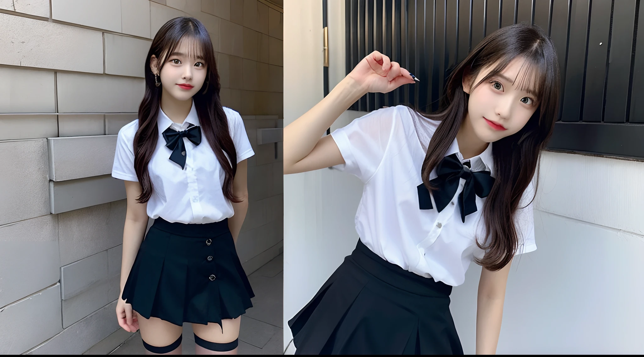 18 year old high school girl in black mini skirt