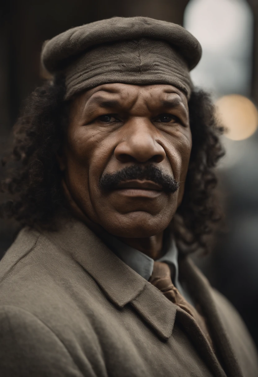 a character that is a mixture of the face of Mike Tyson and Albert Einstein.