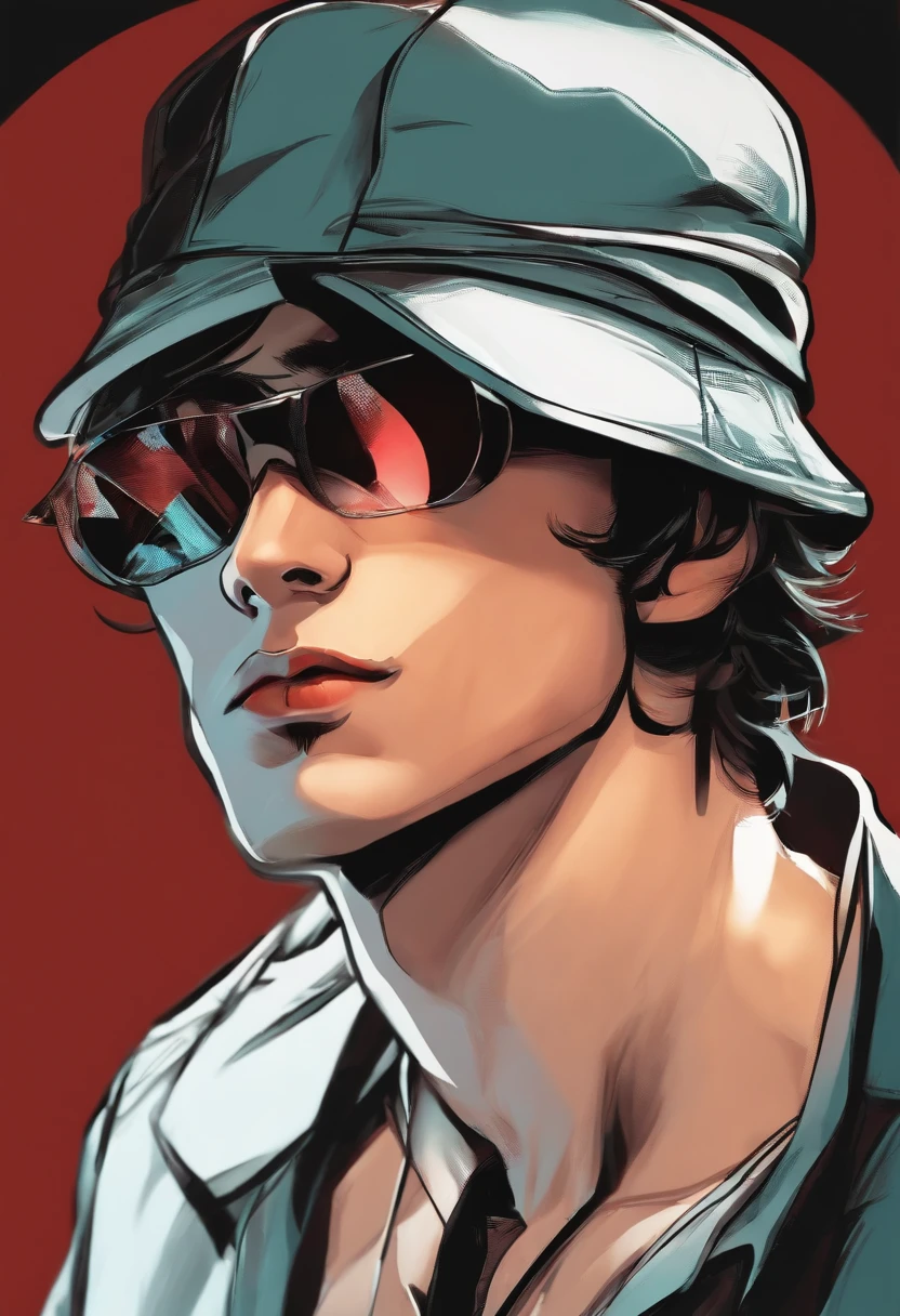 Gangster boy, portrait, logo,