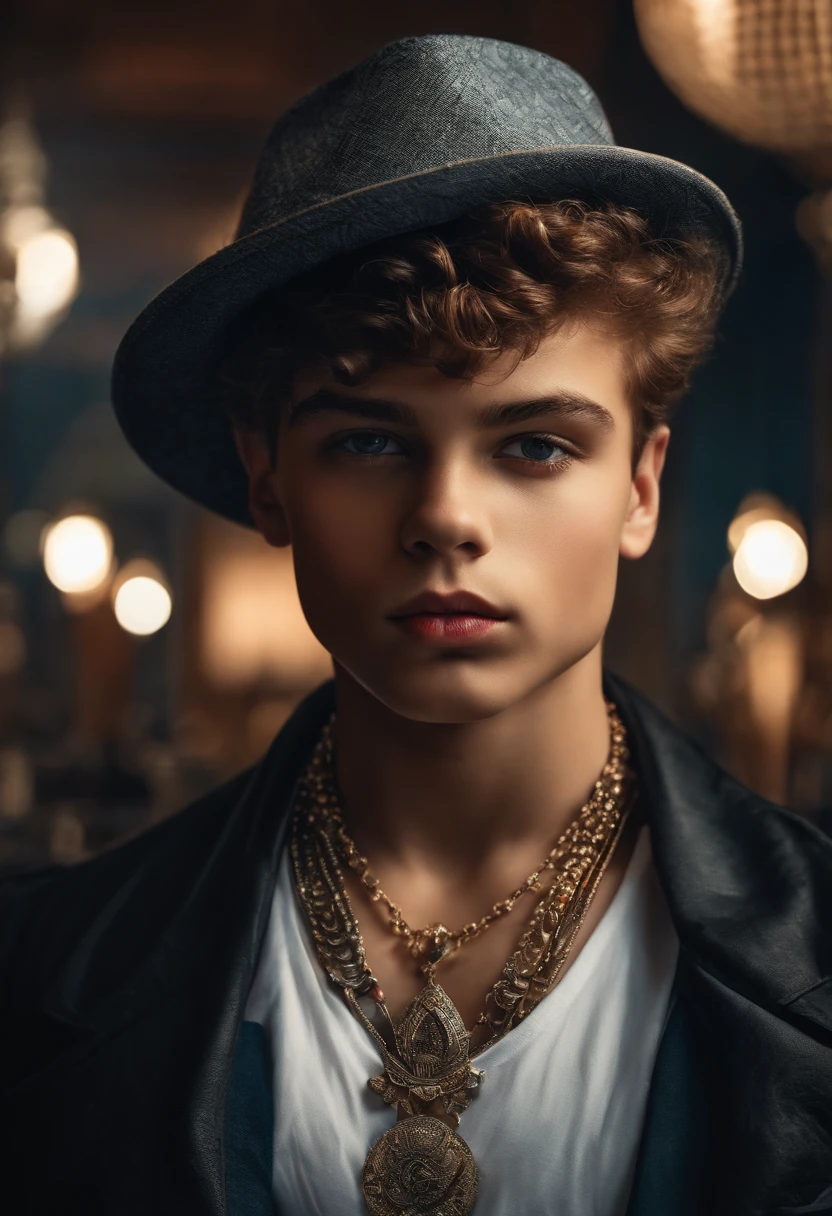 Gangster boy, portrait, logo,