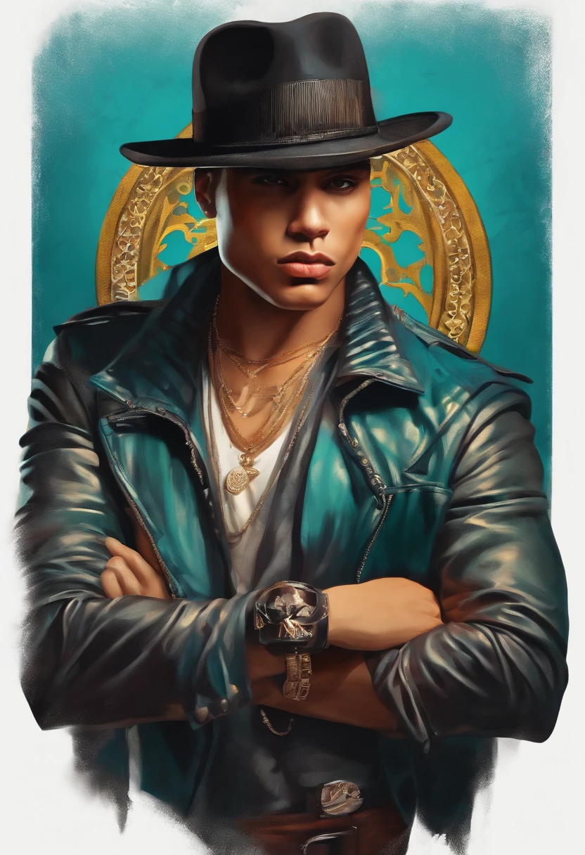 Gangster boy, portrait, logo,