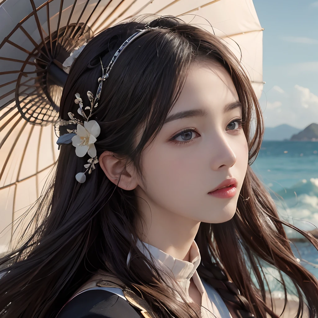 extremely detailed picture、4K,8K,masuter piece、Detailed faces drawn in detail、Covering your ears、The wind is blowing