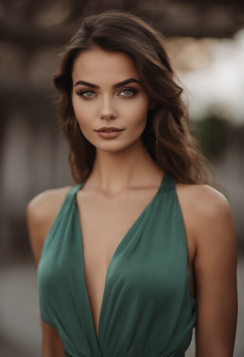 Femme arafed avec de gros seins, 21 ans, fille sexy aux yeux verts, Portrait Sophie Mudd, cheveux noirs et grands yeux, selfie of a young woman, Yeux de chambre, Violet Myers, sans maquillage, maquillage naturel, looking straight at camera, Visage avec Artgram, Maquillage subtil, Superbe photo du corps entier, piercing green eyes, Bel angle, fille mignonne, Image du corps entier, corps entier, Prise de vue du corps entier, brunette goddess, High detail, sexy pose, parti, amusement, Taille fine, cheveux noirs, photo realist