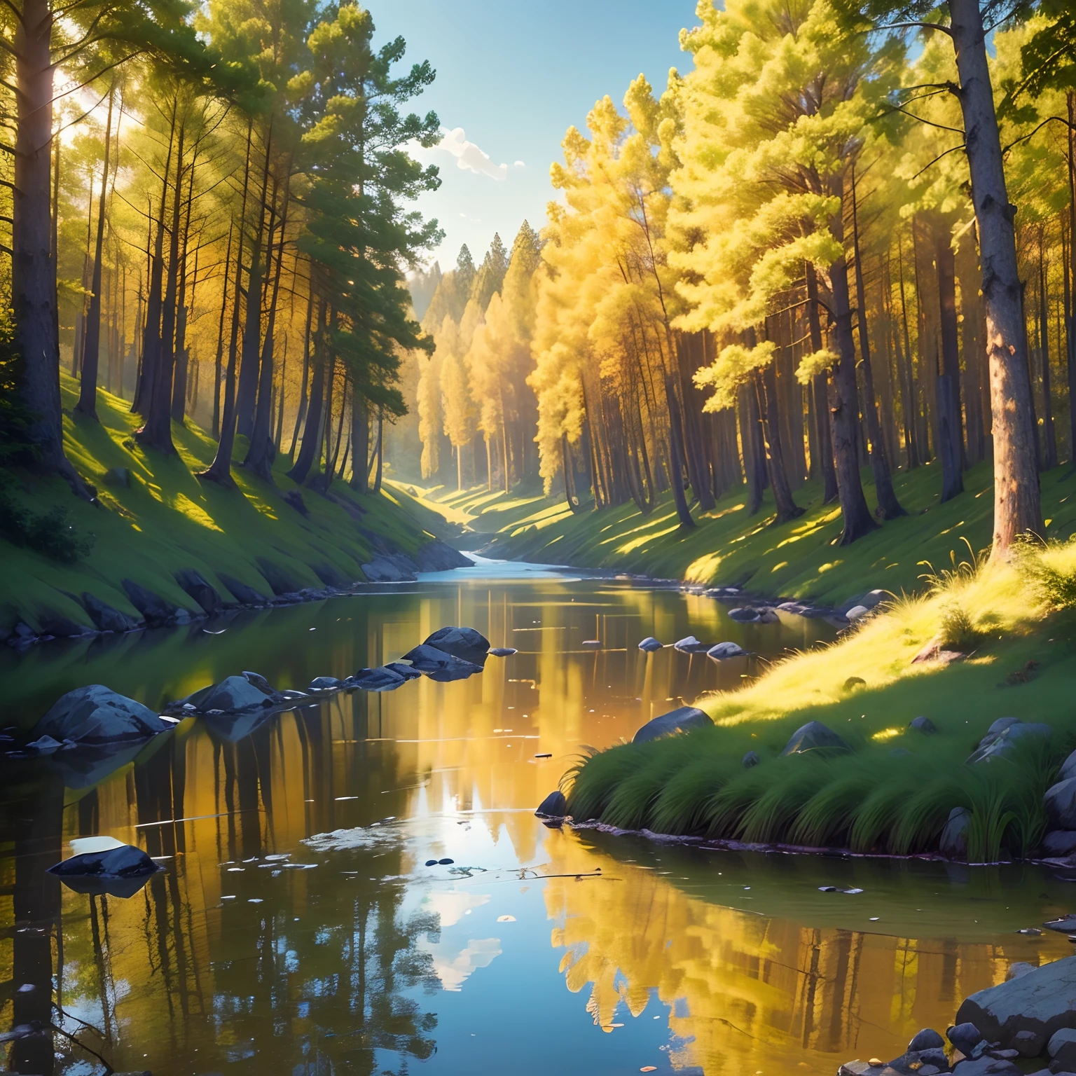 (Best Quality,4K,8K,hight resolution,masutepiece:1.2),Ultra-detailed,(Realistic,Photorealistic,Photorealsitic:1.37),Scenic,Nature,Gorgeous landscapes,Mesmerizing view,Colorful,calm mood,fresh air,sunlit,Transparent water,rich greenery,Thriving trees々,peaceful lake,vivid flowers,Breathtaking sunset,Golden sunlight,Gently shake the grass,The soothing sounds of nature,tranquil atmosphere,Calming effect,Exhilarating environment,Nurturing Beauty,Pristine landscape,Untouched wilderness,Natural harmony,A moment of bliss.