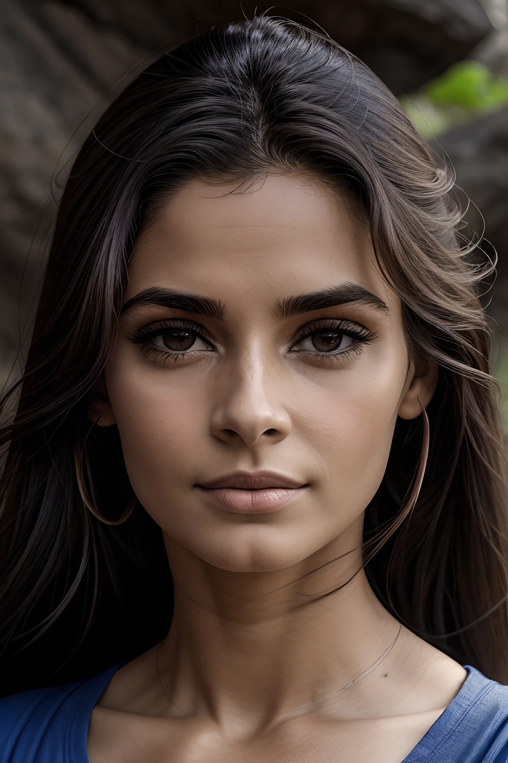 mulher linda, 23 anos, longos cabelos castanhos e olhos azuis, Peitos grandes, camisola vermelha, Shoulder and neck are visible, pratica esportes, Ganzkörperaufnahme 8 K, modelo feminino bonito, rosto bonito atraente, fotorealistisch, Rosto de sardas, Pele natural cinematograficamente bonita, menina modelo bonita, looks directly at camera, Fotografia RAW muito realista