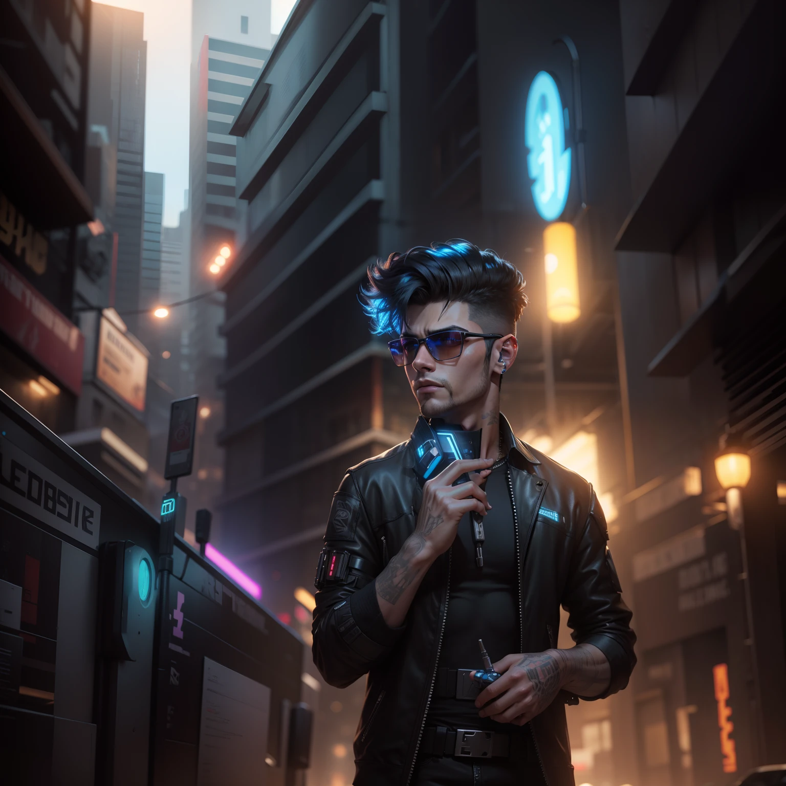 change background cyberpunk  handsome boy realistic Ultra 8k realistic