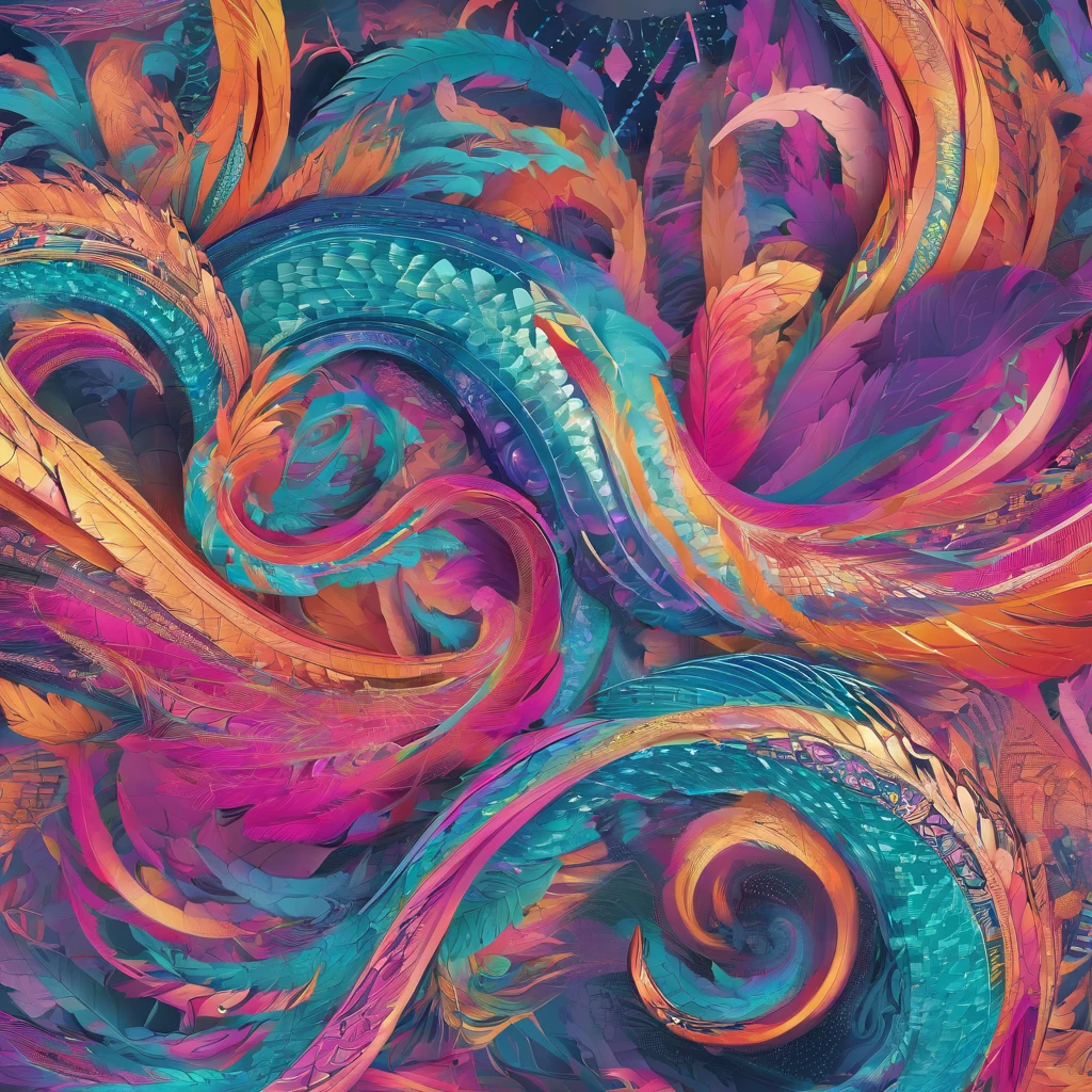 (best quality,4k,8k,highres,masterpiece:1.2),ultra-detailed,(realistic,photorealistic,photo-realistic:1.37),basilisk,listening music,chalk illustration,childish,glitch,playful,magical,whimsical,vibrant colors,pastel shades,cute,bright,friendly,bubbly,scaly skin,lively,expressive eyes,scales,curly horns,colorful feathers,digital art,artistic,creative,imaginative,joyful,energetic lines,dreamy,enchanted,melody,musical notes,harmonious,transformation,flowing shapes,spiral patterns.