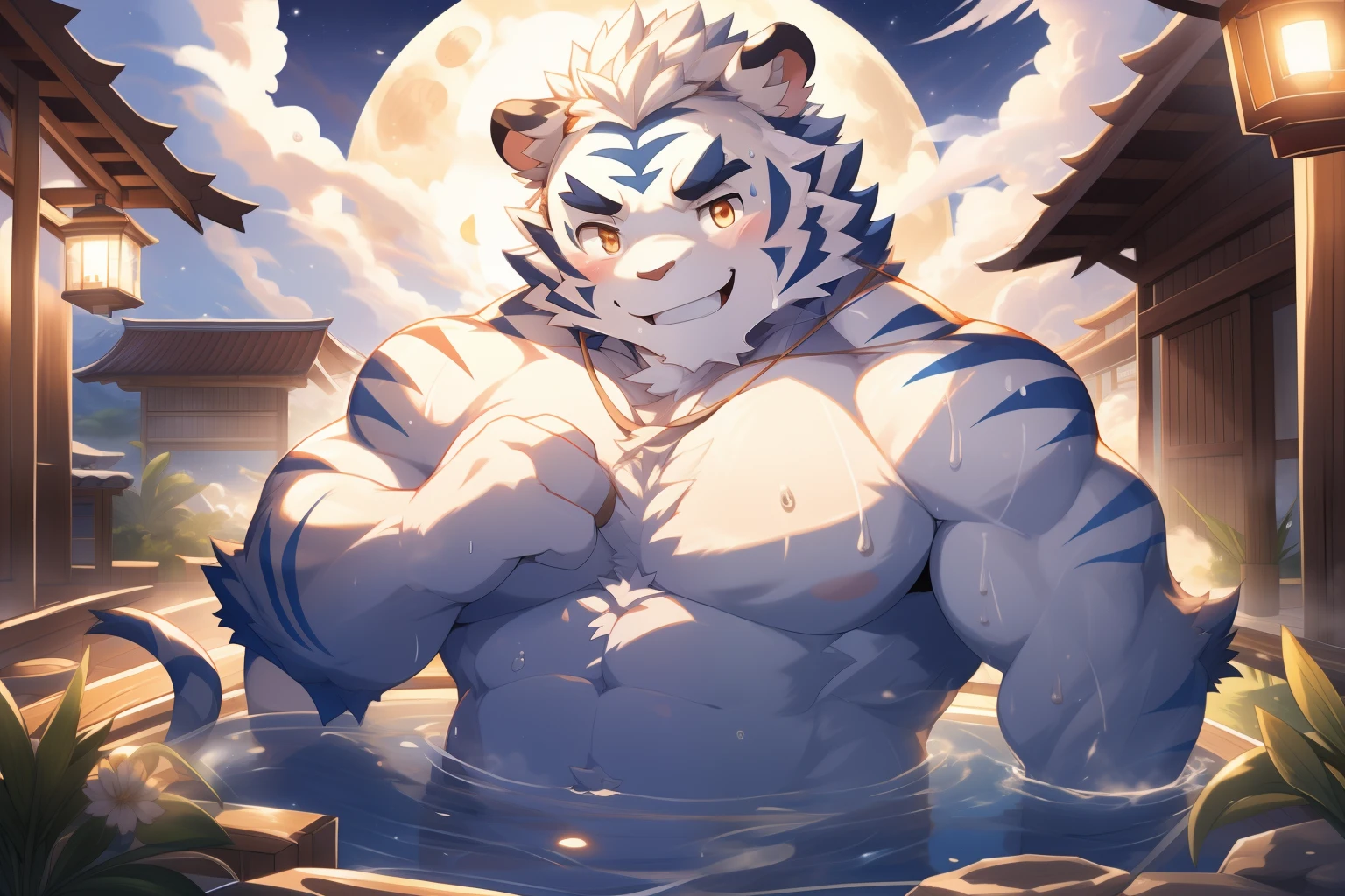 by takemoto arashi, ((full body)), (1boy), solo, male anthro, kemono, naked, hot body, huge gut, giant muscle-gut, muscle, hunk, sexy, bara, handsome boy, (masterpiece, high res, best quality), 4k, soft skin,  lying down, laying prone, face down, on all fours, on hands and knees, grabbing ass, hand spreading butt-cheeks very hard， low angle shot, Physical man，exposed taint，perineum pointed straight at me, furry art, furry legs, spread legs, professional furry drawing, fur covered legs, naked, nude, nakedness, nakeness