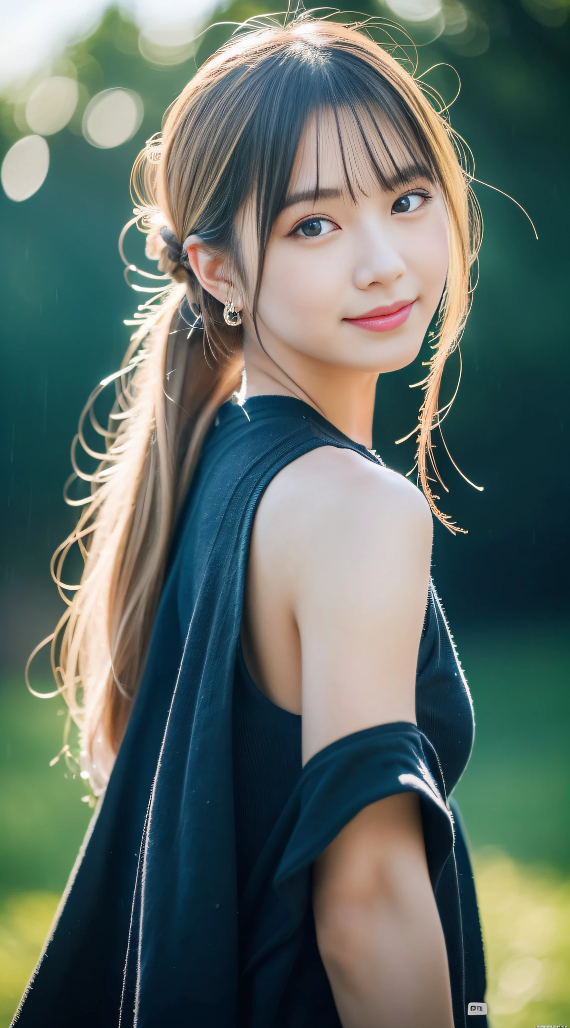 (((32K,very high res, high detailing, highly accurate,Masterpiece Girl 1))),Raw photo & realistic atmosphere,beautiful dark blue eyes,Detailed mouth,Glossy lips,Detailed eyebrows,Soft white skin that shines with every detail,,Eyes drawn in detail、Very beautiful eyes with azure eyes,Detailed lips、Very beautiful face,Very well-formed face、Lifelike face,shiny beautiful lips,Beautiful eyebrows,Infinite reality,Best design,(Insanely cute sober and modest Japan 18-year-old girl,,Toned body,Perfect Gal Leader Model,Beautifully shaped breasts,Very cute beautiful girl, Girl:1.5),Best Natural Makeup,Japanese ido,Korean Idols,Young sensual idol,Moist eyes,Dark beautiful eyes,Beautiful butt,beauty legs,,camel's foot,:1.3),超A high resolution、,Natural and realistic face,Back lighting,Pure eyes are too cute,(((photorealisim,Photograph the whole body))),,Reality Live Action,(simple earrings,a necklace,nailart,Outdoor Fashion,Hair mixed with blonde and green,Braided and tied hair,独奏,Lori,Smile faintly,full body Esbian:1.7),(Show full-body fashion,Sharp and beautiful15Year old schoolgirl,shairband,Bun hair,Mountaineering hat,Music Events,Rock Music Festival in the Rain:1.8),(Show off your whole body,Dense and beautiful tattoo art on the neck,Towel from the neck,Smoke in the venue,Tear mole:1.9)