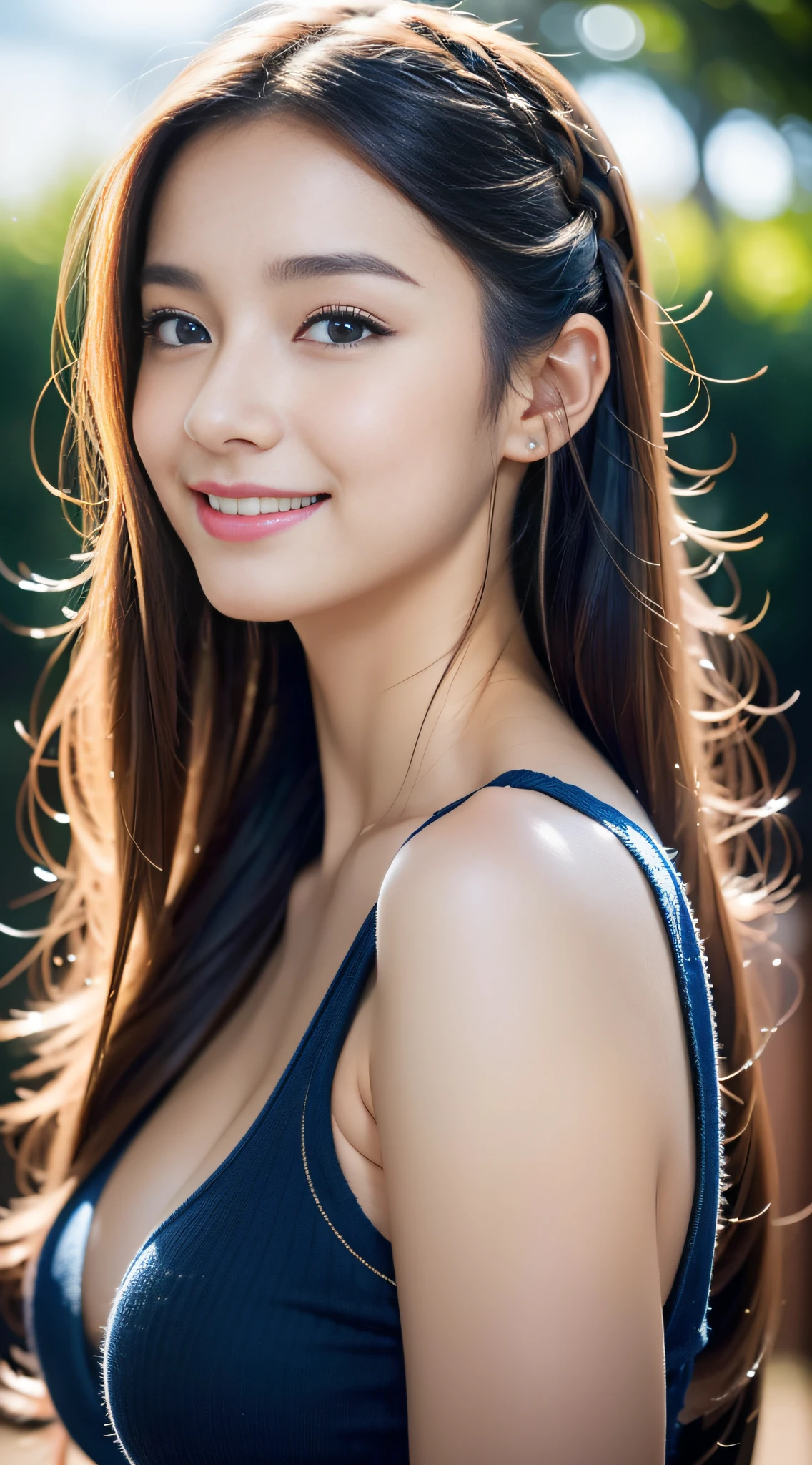 top-quality。8K-Picture。Ultra-high pixel。Evening sea background。girl with。Although there is no sex appeal、Super neat and clean woman。hair is long、A dark-haired。The style is outstanding(((huge-breasted:1.8)))。Close up in black bikini。The overall finish is very finely drawn................................................................。Black hair dyed in the sunset、Sticky skin。Seductive woman lying on summer bed。Black hair and chest、Perfect expression of glutinous skin.。Harmony at the end of summer。Smile slightly。The length of the neck that is said to look good in a kimono。Enhances clear throat expression。