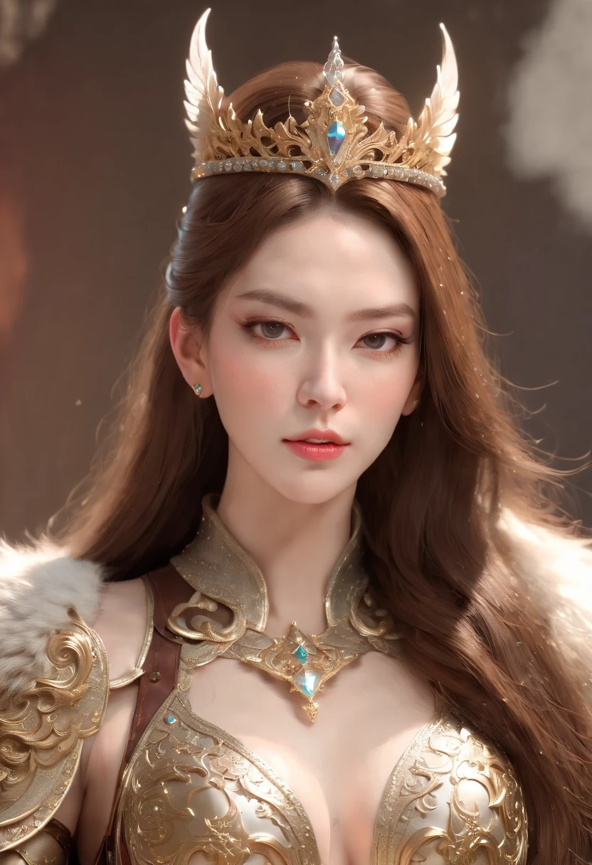 Ultra detailed complex 3D rendering of face, Huge breasts, Long hair, viewer view, Pants, parted lip, (Shiny skin),Realistic sensual gravure idol,(), Intricate details, ultra-detailed complex 3d rendering of face with beautiful porcelain profile, (warrior queen armor, fur lined cape, Bejeweled Crown: 2.2), , Huge, ( (Tiny micro bikini)Sexy swimsuit, (Surreal), (Magic wand), (high resolution), (8K), (Very detailed), (Beautiful detailed eyes), (Best quality), (Ultra detailed), intricate detail jewel (detailed female armor: 2.3), (Gorgeous gold armor: 1.3), 1 girl, Solo, Long hair, Wind, Gorgeous face, Top quality, Masterpiece, Maximum detail, diffuselighting, (Purple hair: 1.3), Valhalla Valkyrie, Mechanical arm, Beauty, face muscles