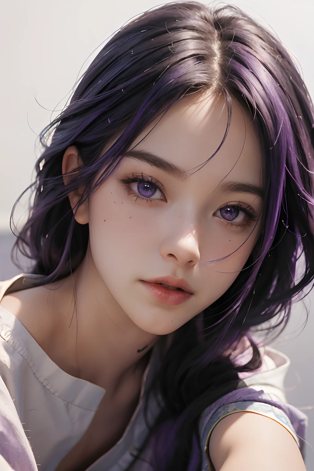 (RAW photo, best quality), (realistic, photo-realistic:1.3),purple hair,best quality,highly detailed,masterpiece,ultra-detailed,illustration,1girl,upper_body,dynamic angle,world masterpiece theater,messy_long_hair,best quality,extremely detailed CG unity 8k wallpaper,ink,Amazing,cinematic lighting,lens_flare, dunhuang_style,(((Masterpiece))), (portrait), 24 years old, kimono, blushing, purple hair, diffused light, dynamic shadows, sharp focus, realistic, detailed, highres, absurdres, white background, photorealistic, lifelike, sex, penetrate, (((penis))), dick, vagina, pussy, crotch, naked, bare, clitoris, vulva, spread legs, thigh focus