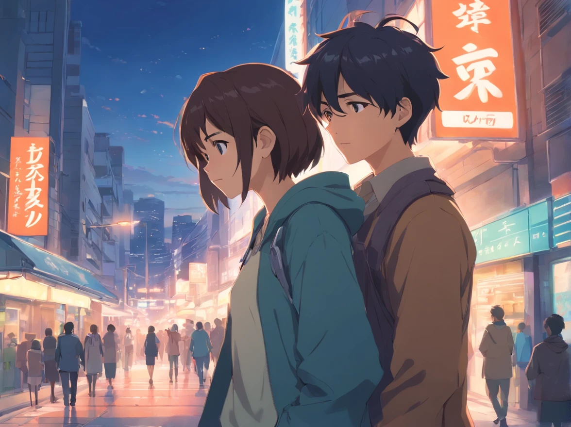 a young man and a woman，Get out，