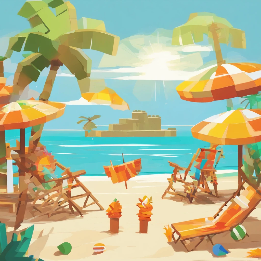best quality,4k,8k,highres,masterpiece:1.2,ultra-detailed,realistic:1.37
beach,fun,playful mood,tropical paradise,clear blue water,sandy shore,white waves,seashells,coconut trees,seagulls,floating beach balls,eager laughter and happy shouts,beach umbrellas and colorful beach towels,outdoor activities,surfing and swimming,sunscreen and sunglasses,vibrant summer colors,soft golden sunlight,lively and energetic atmosphere,warm sea breeze,joyous moments capturing the essence of summer,blissful memories,relaxation and enjoyment.