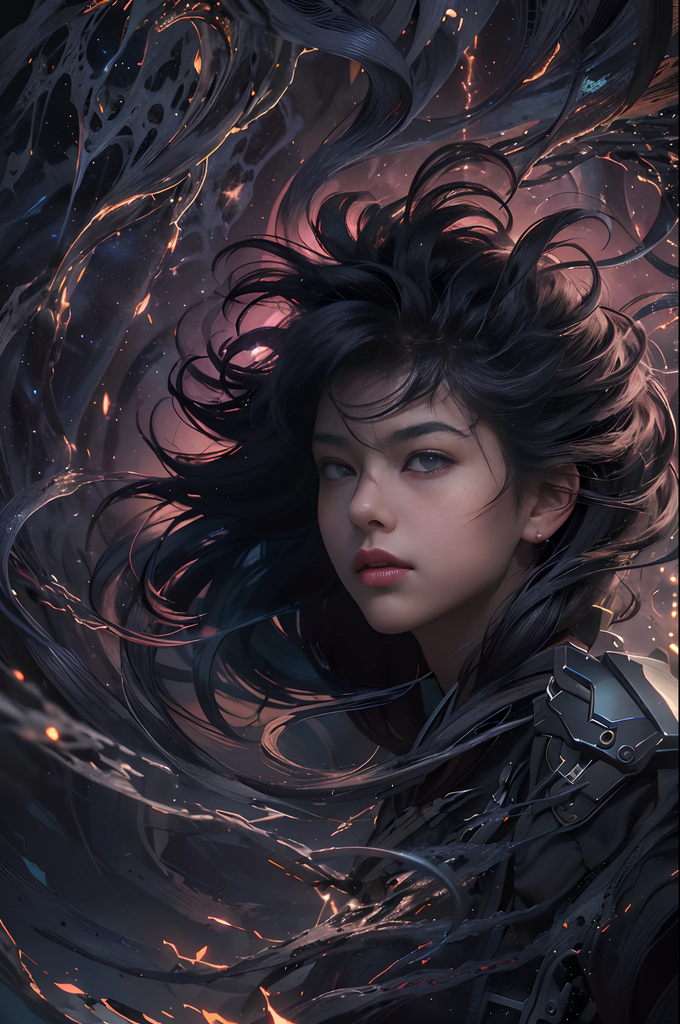 (Best quality,4K,8K,A high resolution,Masterpiece:1.2),Ultra-detailed,(Realistic,Photorealistic,photo-realistic:1.37),A boy with unique abilities,Being sucked into the dark void,Otherworldly power,Glowing eyes, Ethereal beauty, intense concentration,Dark and mysterious,Crackling energy,Shadows swirling around,Come out of the shadows,Black tendrils sticking out,Engulfed in darkness,Fight your inner demons,Unleash his power in a burst of light,suspended in mid-air,Mysterious symbols floating around,The vitality gradually disappears,Challenge destiny,Escape the void,Look for the light,Fight the darkness,Beyond reality,Spiritual transformation,Cosmic forces in chaos,Creates ripples in time and space,Unleash untamed energy,Conquer the unknown,Darkness is transformed into power,Uncover hidden truths,Become a hero,Overcome difficulties,Conquer the darkness, Find balance in the chaos,The chosen son of fate,Embark on a journey of self-discovery。