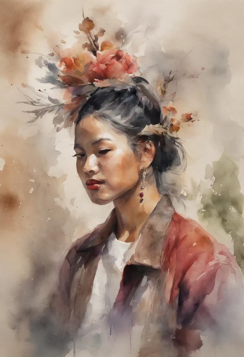 a watercolour painting informal crazy energetic energy wild agressive loud explosive fullbody lgtbqia queercore family badass selfies of traditional stereotypical androgynous with xxxtentacion juice wrld inspired crazy wild detals gangsta gang baggy sagging trap sumpreme streetwear at a japane shrine raisng hands gang signs middle finger
