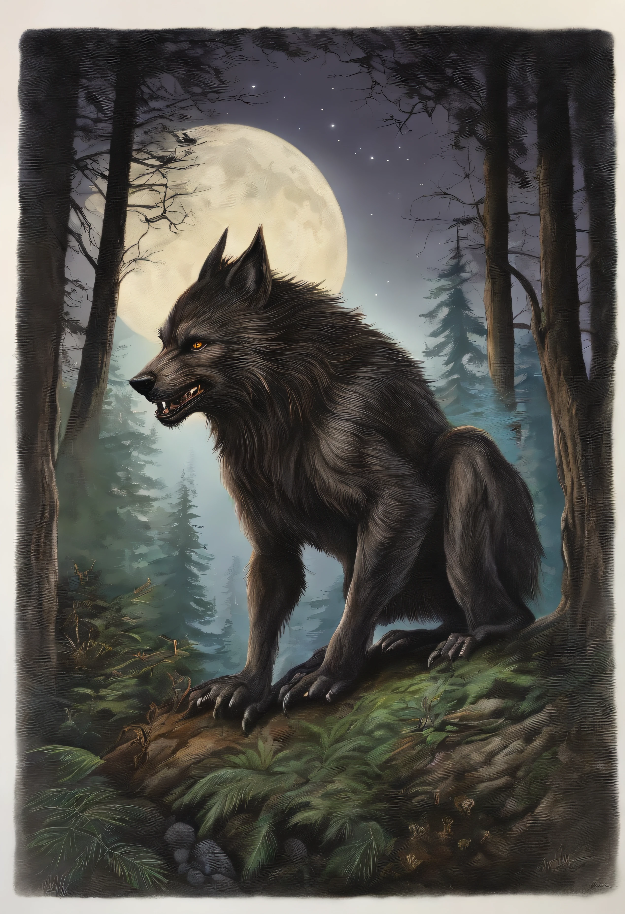 childrens drawing of werewolf