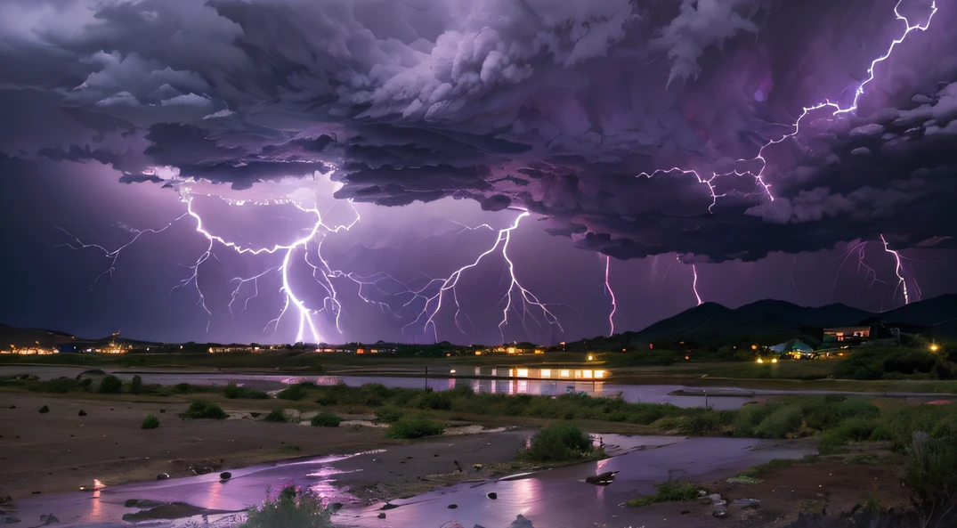 Teardrop round crystal,Skysky,dark stormy clouds,Sky full of lightning, It will be a thunderstorm,