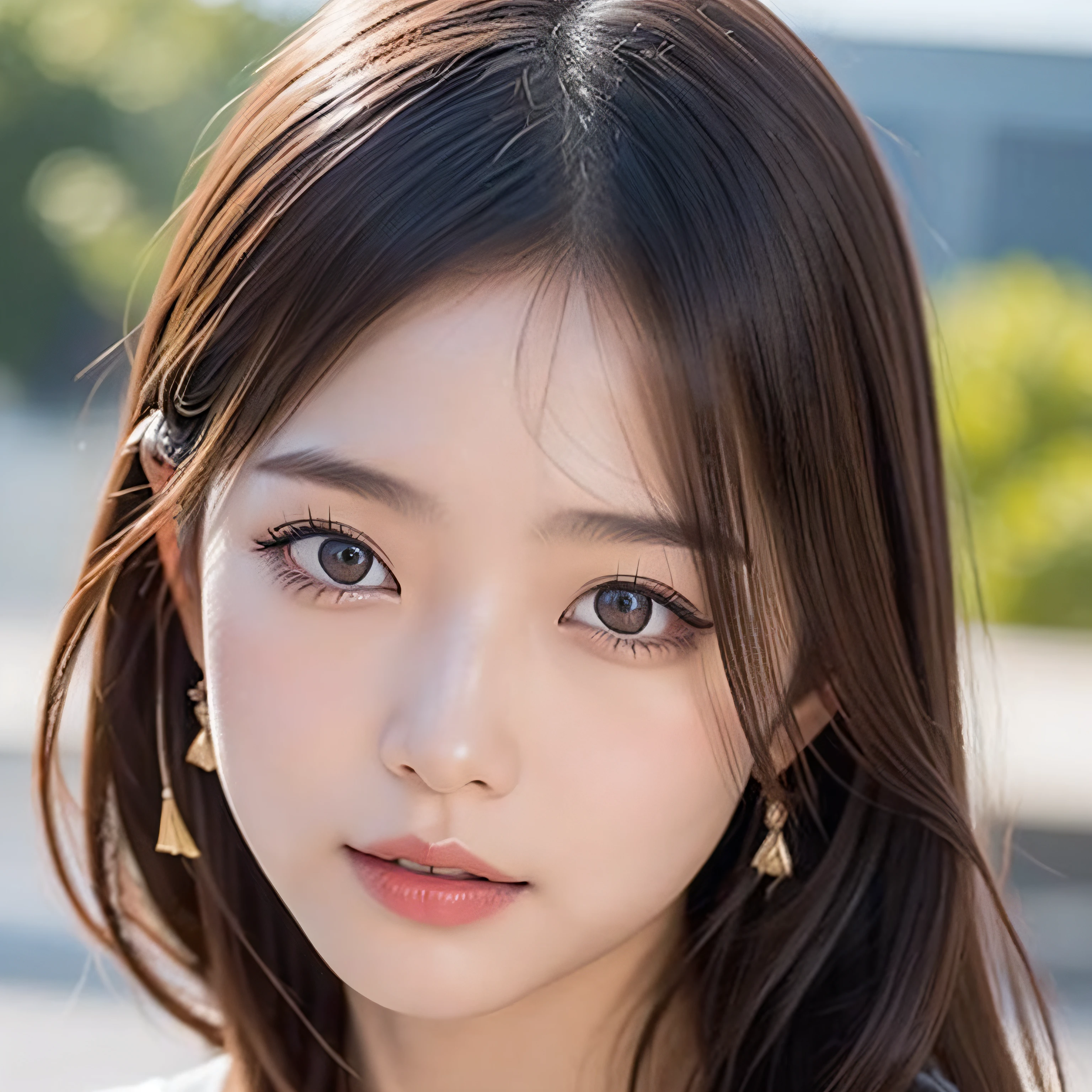 1girl, solo picture, Kim Yoo-jung, (beauty goddess face (mixRussian)), (insult strip colour hair), (8k HD extremely realistic detailed face:1.5 (soft scene, very low lightning), masterpiece:1.3, ultra highres:1.2, dynamic lighting), cinematic scene,