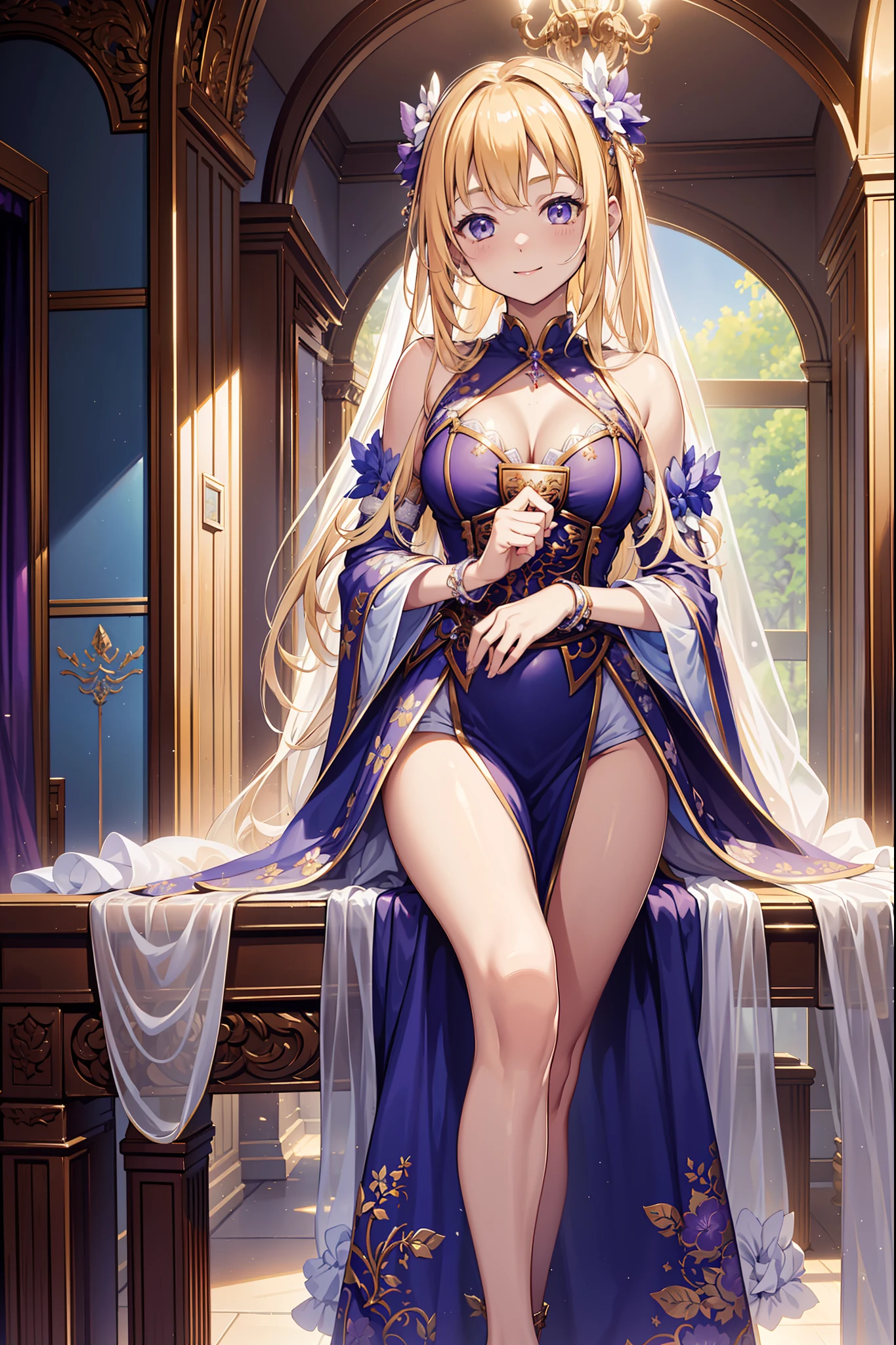 golden hair blue eyes elf milf