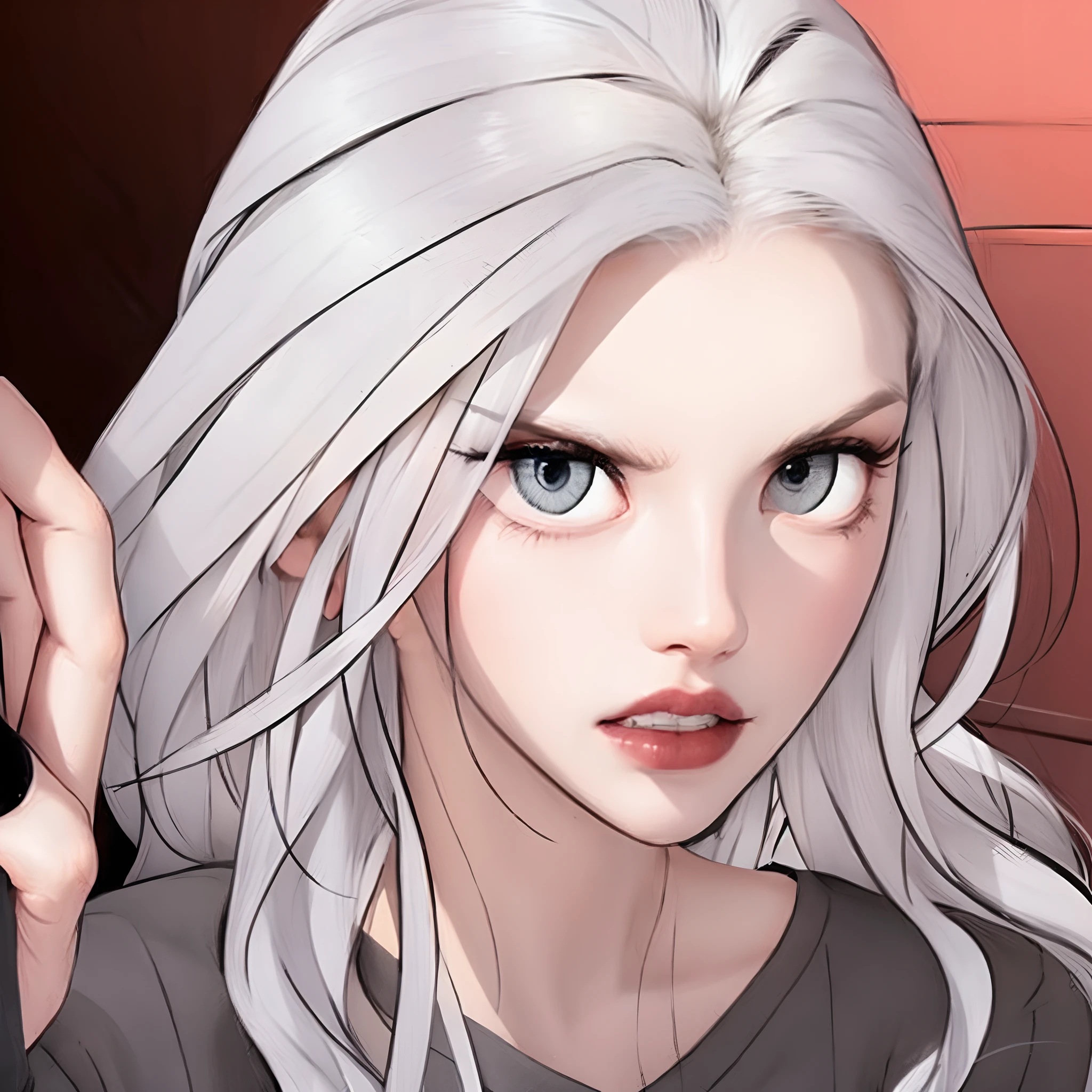 woman, white hair