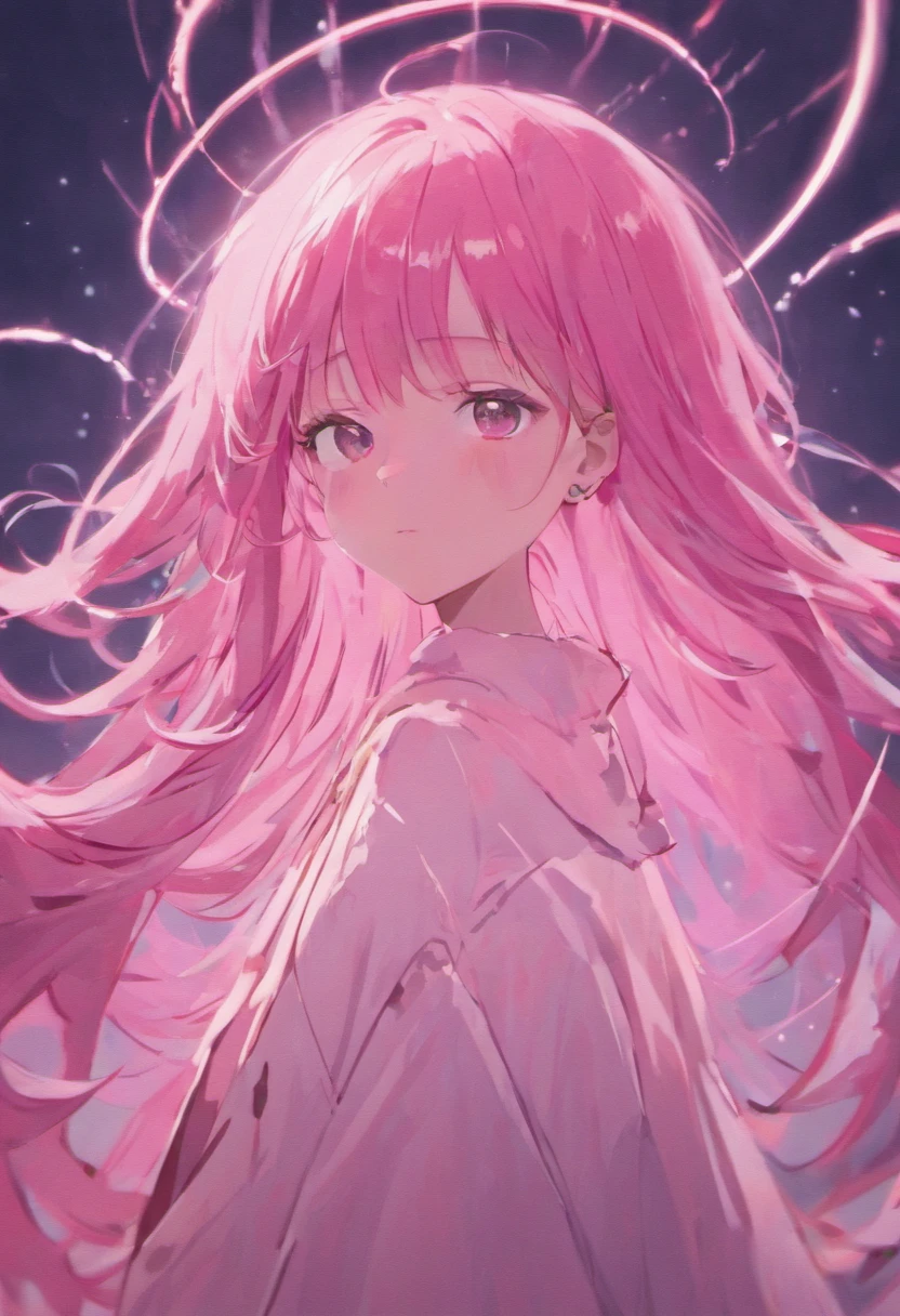 Pink hair,Long hair,Single Side Rock Hairpin Blush Modern Cinematic Lighting,Ray tracing,Drop Shadow Wide Shot UHD,Textured skin,high details,Top quality 4K