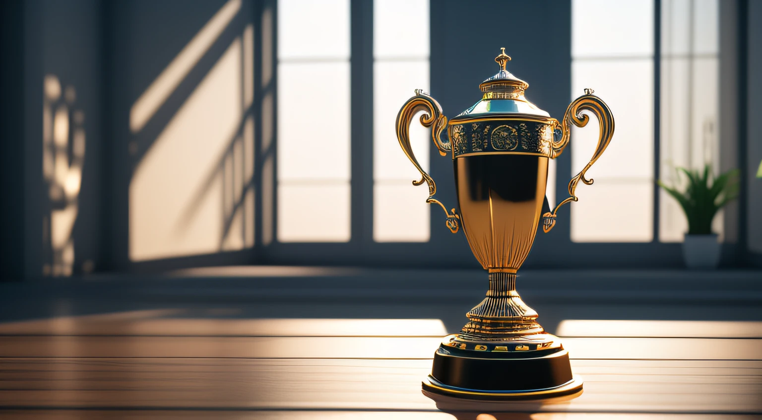 Third Place Trophy, renderizar 3D, octano, Motor CGI Unreal, Arte intrincada, 8k
