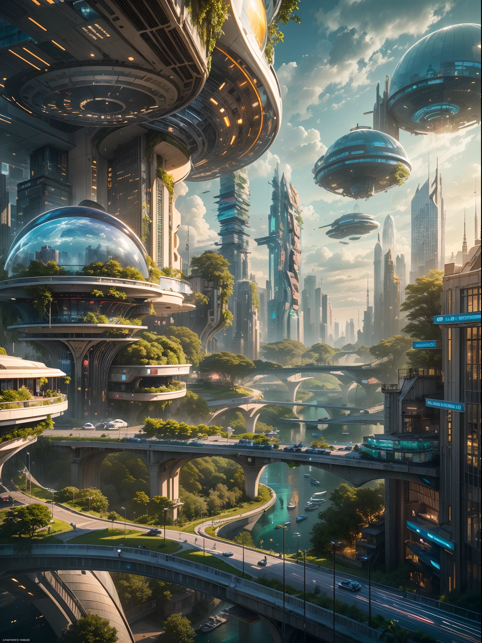 (best quality,4k,8k,highres,masterpiece:1.2),ultra-detailed,(realistic,photorealistic,photo-realistic:1.37),futuristic floating city,futuristic technology,city on a gigantic high-tech flat platform,airship,floating in the sky,futuristic city,small airship around,high-tech half-sphere platform,colorful lights,advanced architecture,modern buildings,skyscrapers,reaching the clouds,awe-inspiring view,urban landscape,impressive design,seamless integration with nature,dynamic and vibrant atmosphere,futuristic transport system,hovering vehicles,transparent pathways,lush greenery,hanging gardens,cascading waterfalls,magnificent skyline,reflection on the water,sparkling river,architectural innovation,futuristic skyscrapers,transparent domes,unusual shaped buildings,elevated walkways,impressive skyline,glowing lights,futuristic technology,minimalist design,scenic viewpoints,panoramic view,cloud-piercing towers,vibrant colors,epic sunrise,epic sunset,dazzling display of lights,magical ambiance,city of the future,urban utopia,luxurious lifestyle,innovative energy sources,sustainable development,smart city technology,advanced infrastructure,tranquil atmosphere,harmonious coexistence of nature and technology,awe-inspiring cityscape,unprecedented urban planning,seamless connection between buildings and nature,high-tech metropolis,cutting-edge engineering marvels,future of urban living,visionary architectural concepts,energy-efficient buildings,harmony with the environment,city floating above the clouds,utopian dreams turned reality,limitless possibilities,advanced transportation network,green energy integration,innovative materials,impressive holographic displays,advanced communication systems,breathtaking aerial views,peaceful and serene surroundings,modernist aesthetics,ethereal beauty