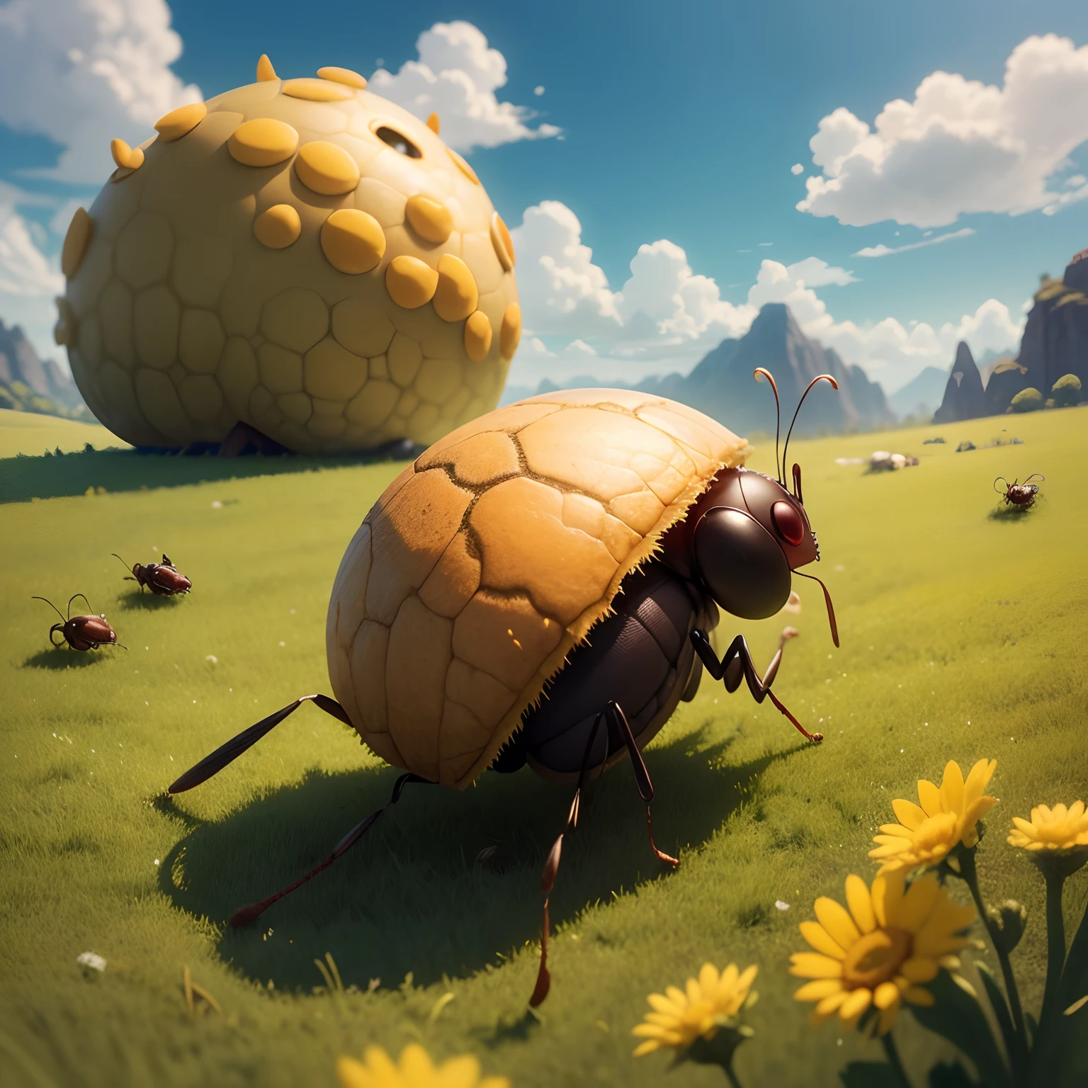 Once upon a time in a bustling meadow, there lived a little ant named Andy. Andy was unlike any other ant in his colony. While his friends were content gathering food for the day, Andy always seemed to have his head in the clouds, dreaming of something bigger.