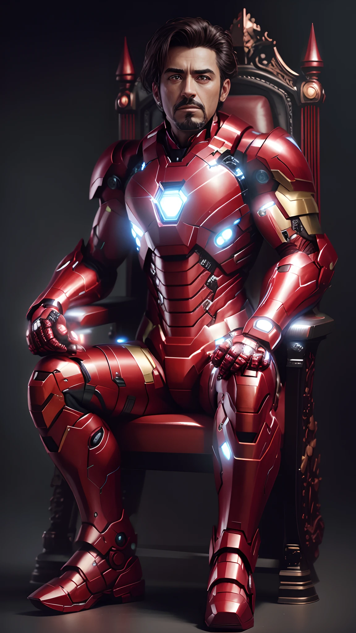 Change background iron man black color suit realistic genuine face, 8k, ultra realistic,