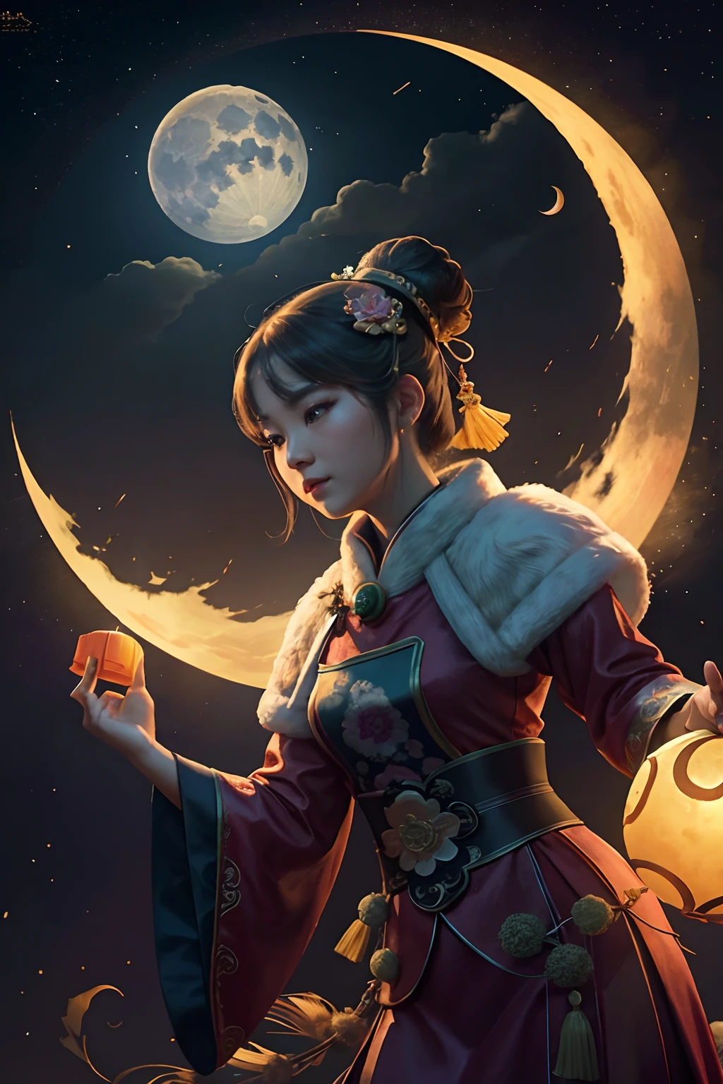 What time is the bright moon?,Ask Qingtian for the wine,I don't know the heavenly palace,What year is tonight?