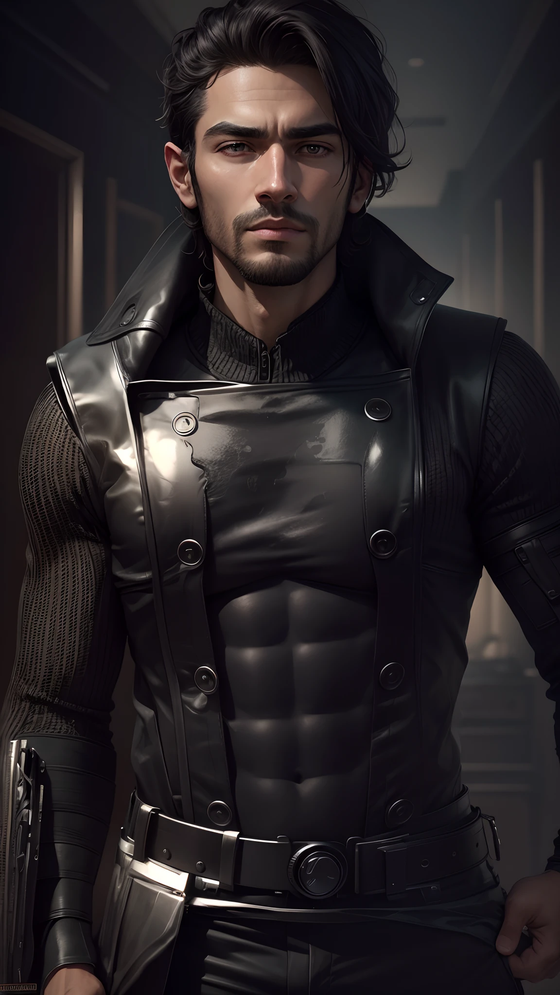 Change background black, handsome man realistic face, 8k, ultra realistic,